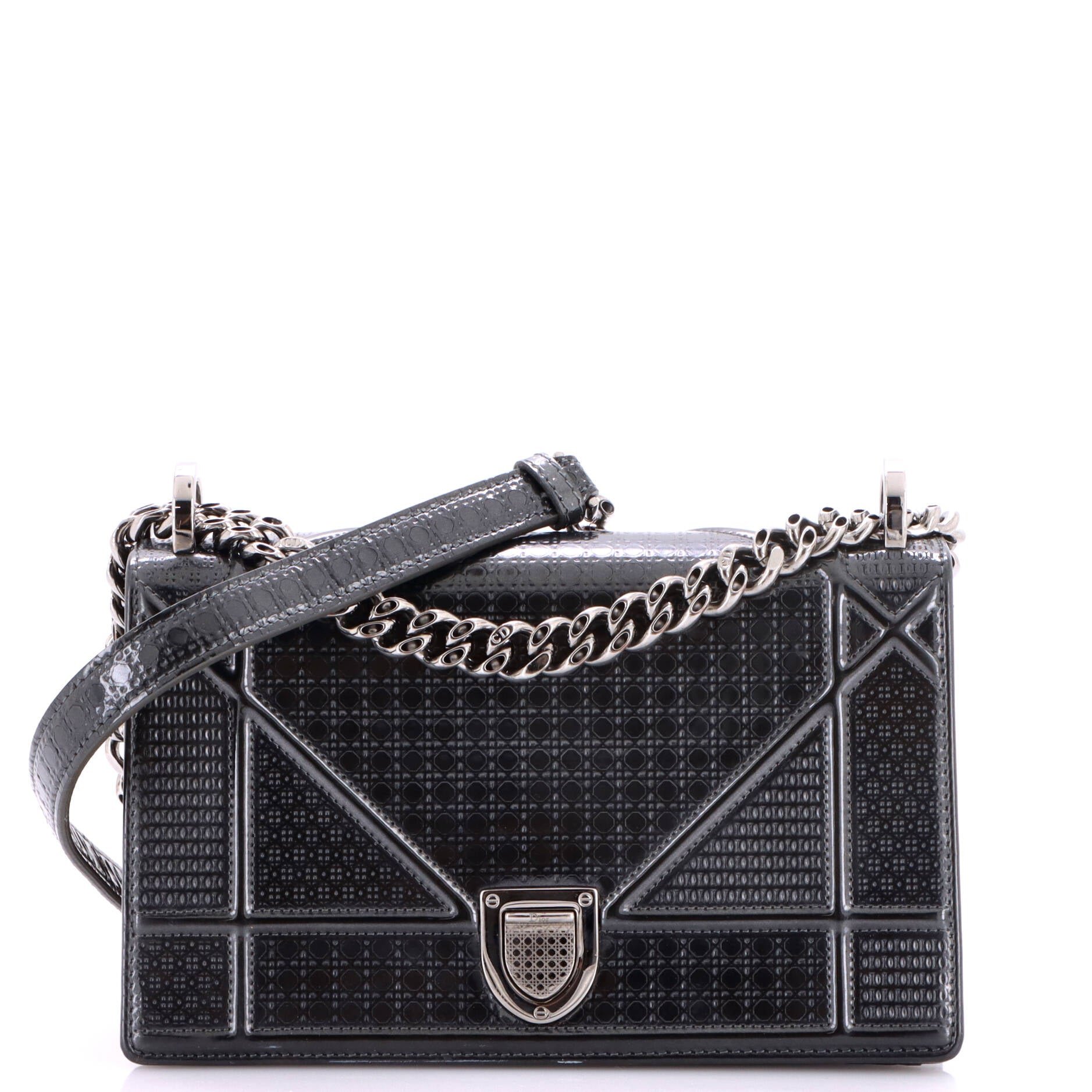 Diorama Flap Bag Cannage Embossed Calfskin Small