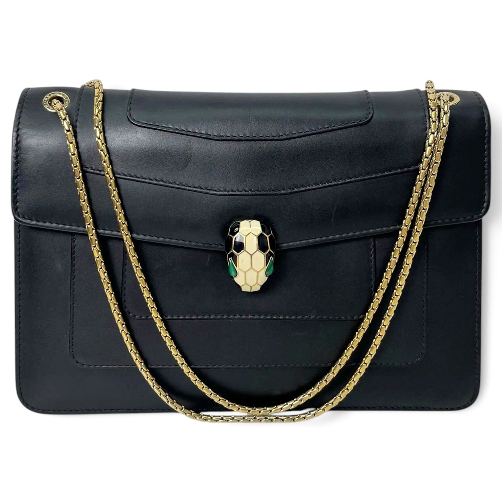 Serpenti leather handbag