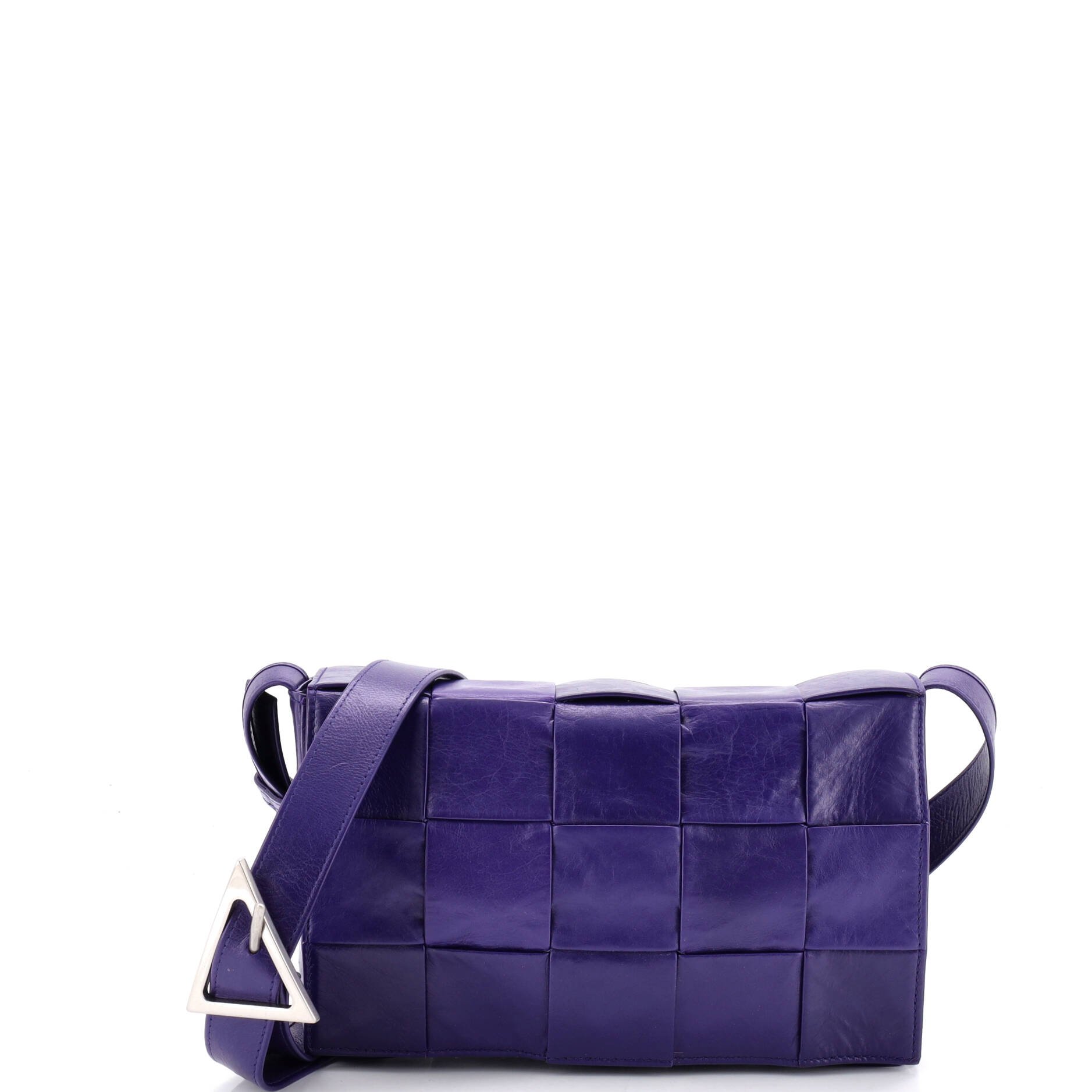 Cassette Crossbody Bag Maxi Intrecciato Leather Small