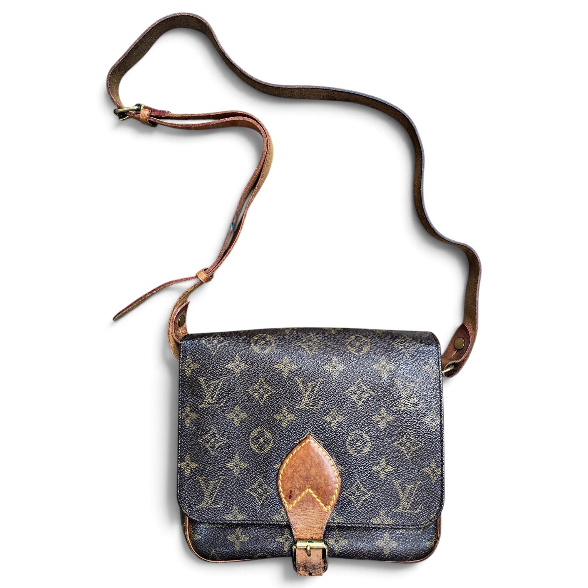 Cartouchière leather crossbody bag