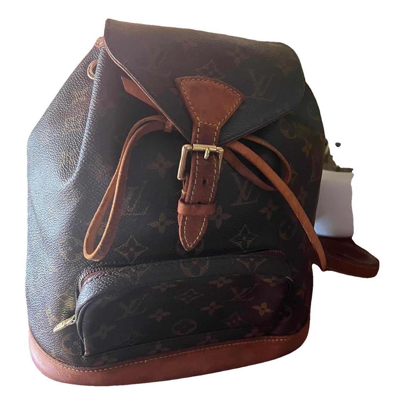 Montsouris Vintage leather backpack