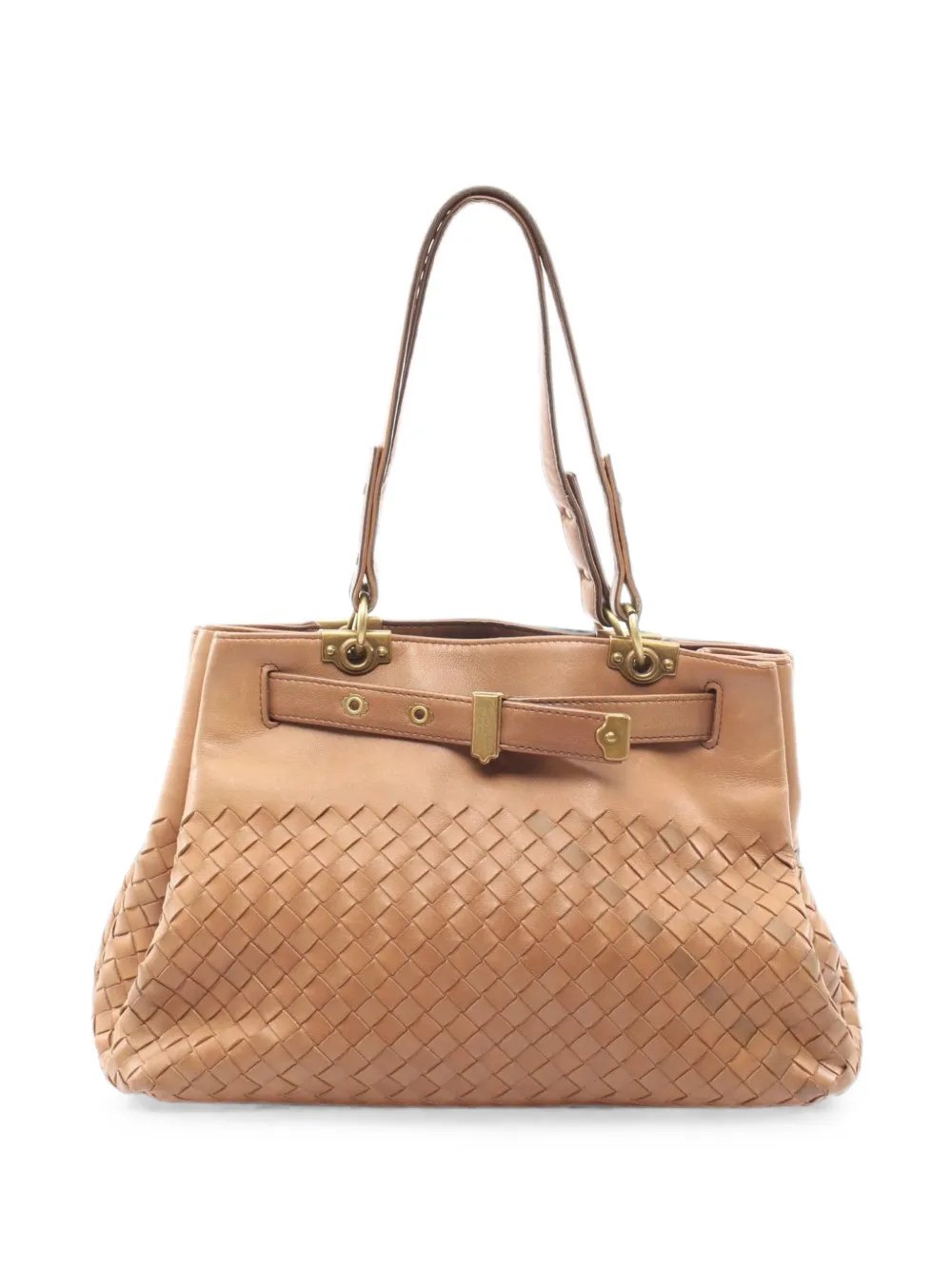 2000s Intrecciato leather tote bag