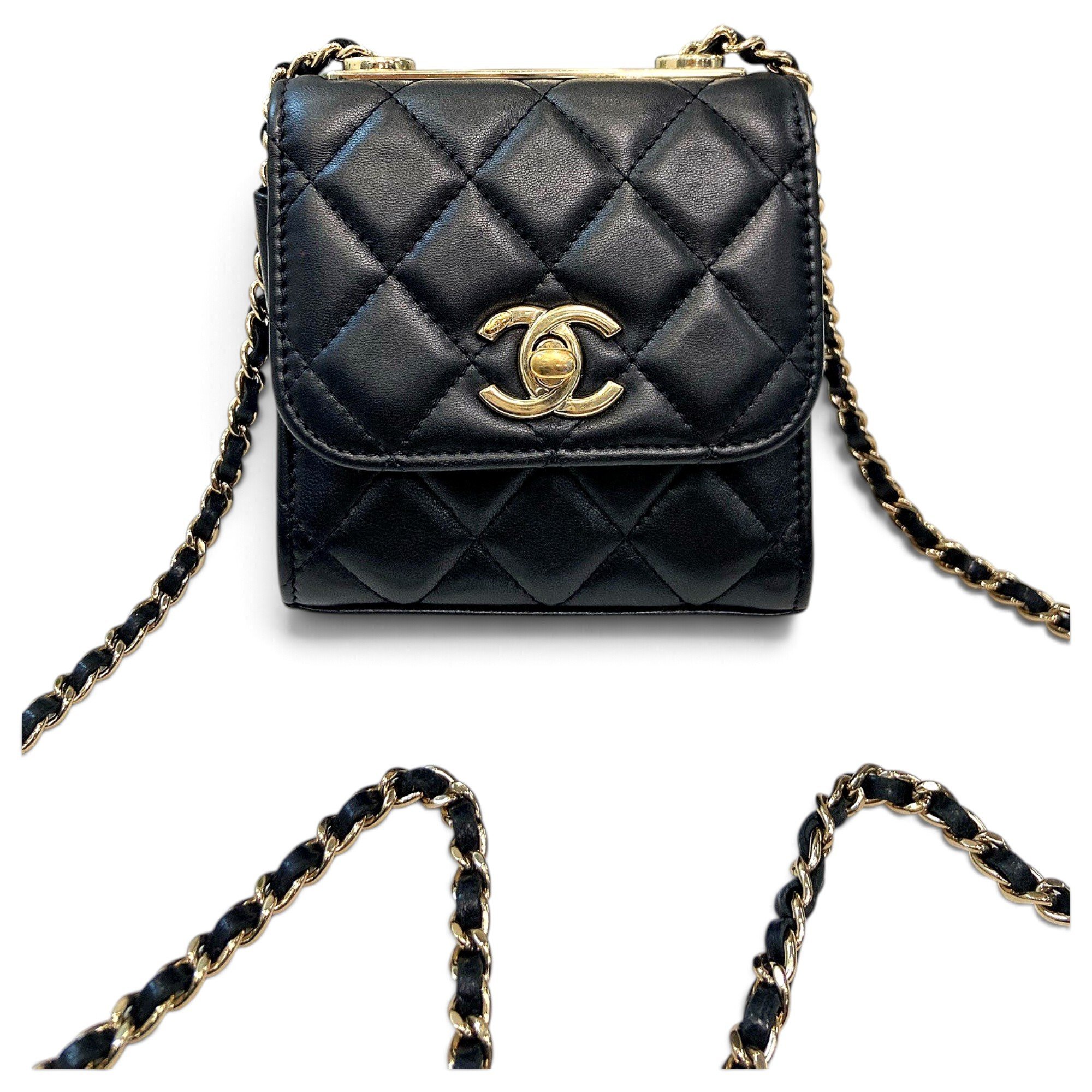 Trendy CC leather mini bag