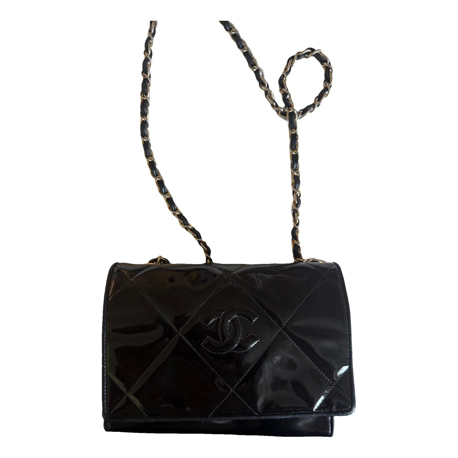 Patent leather handbag