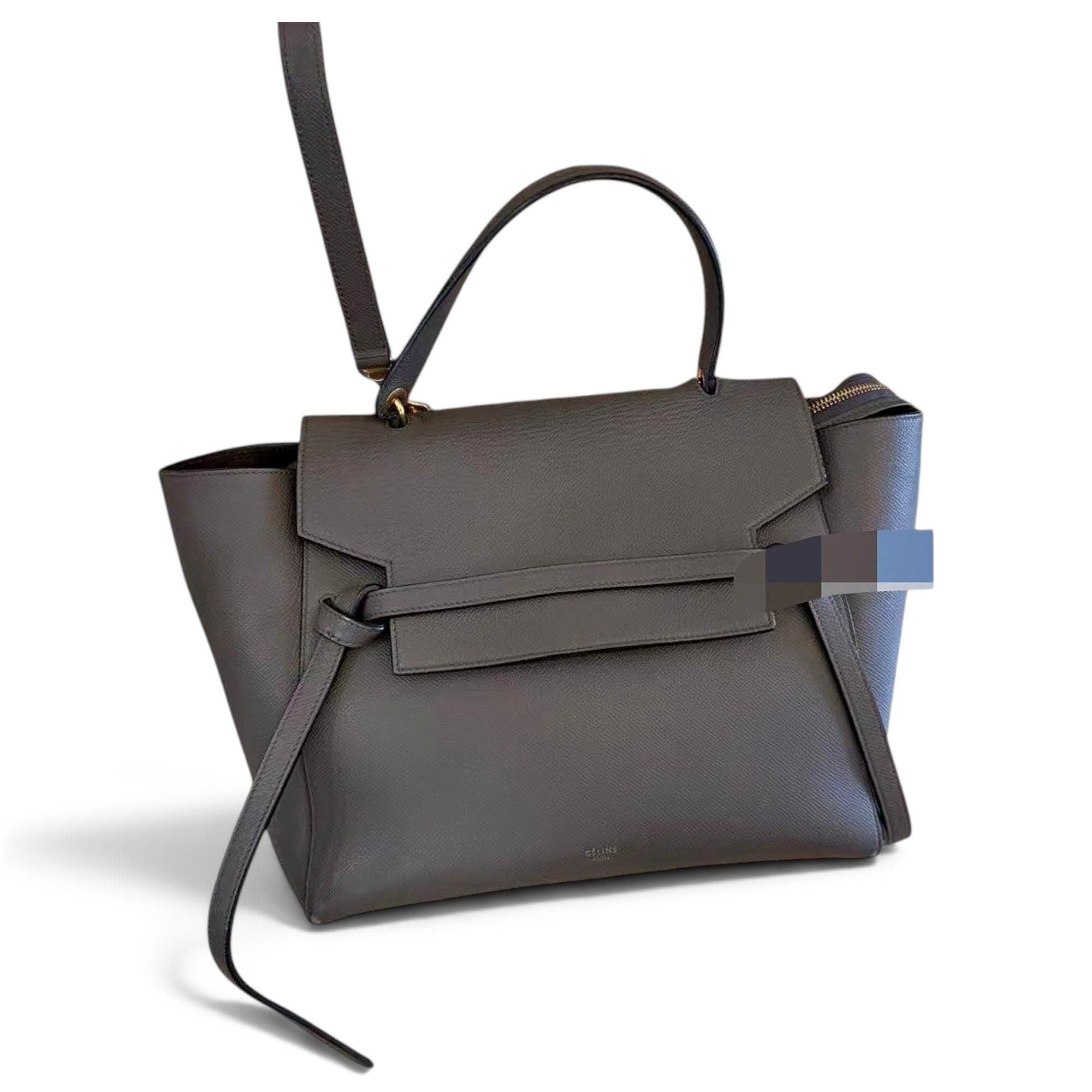 Belt leather handbag