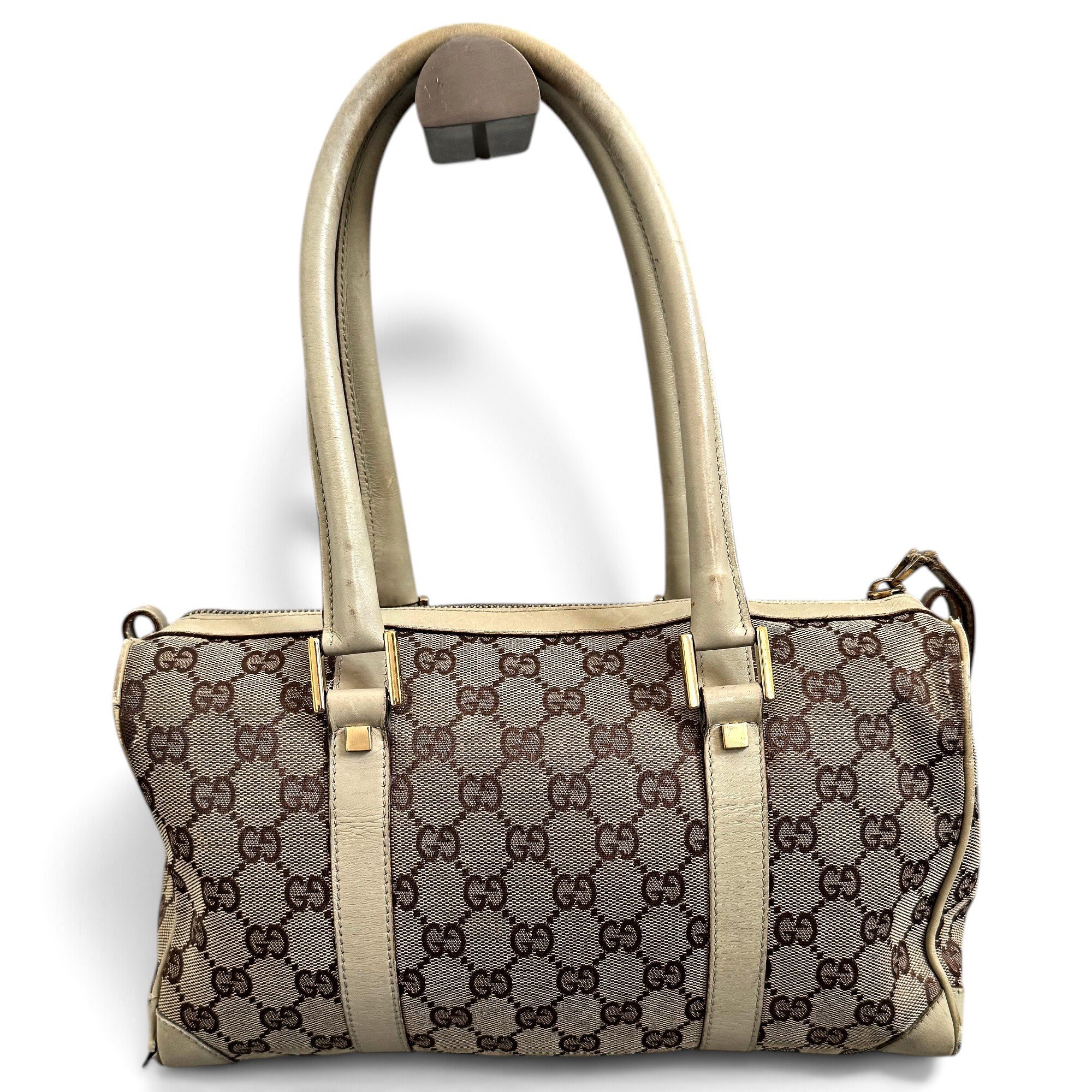Boston leather bowling bag