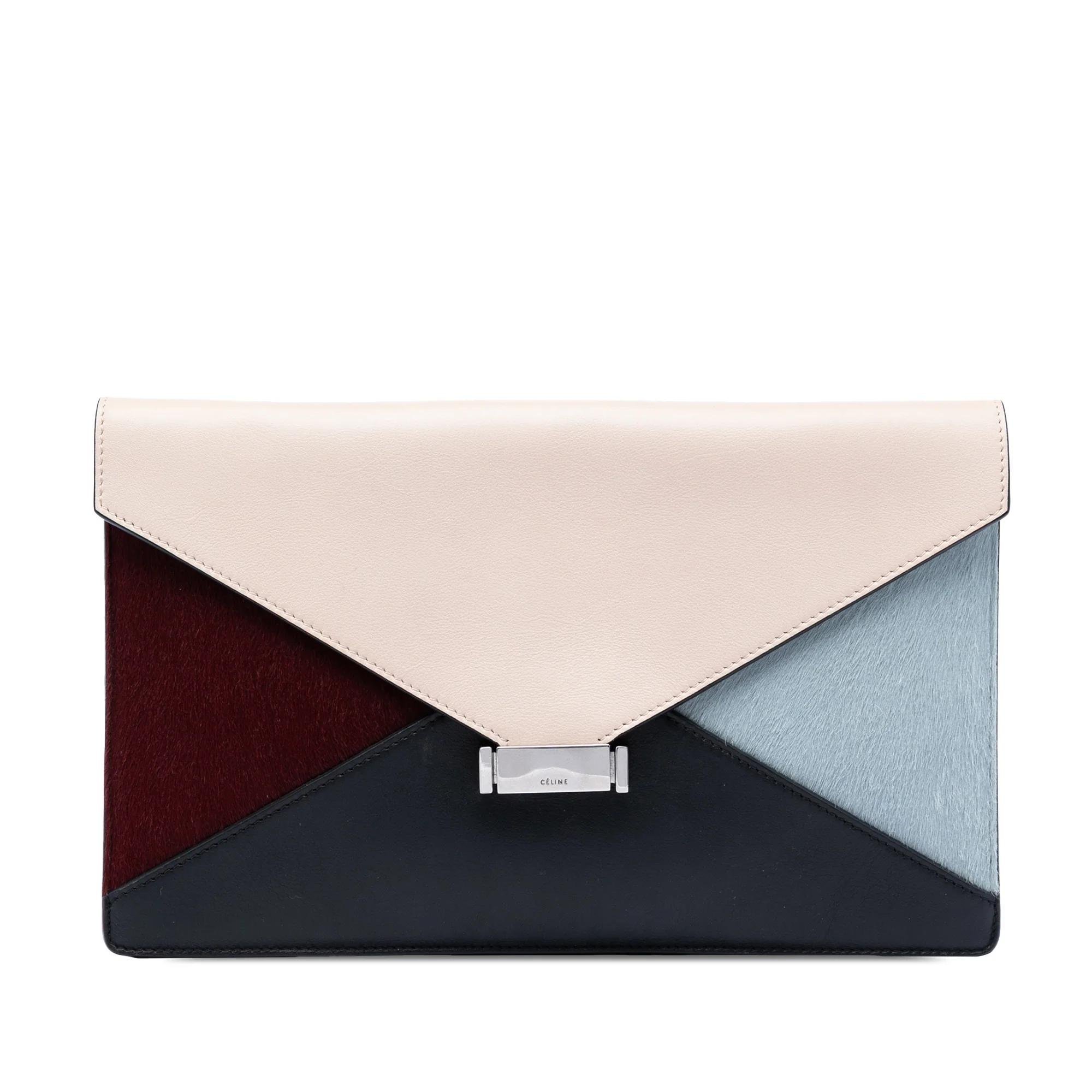 Diamond Clutch pony-style calfskin handbag