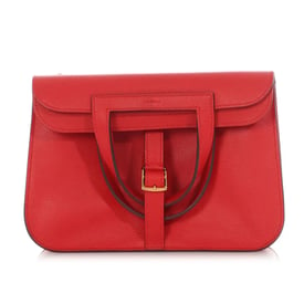 Hermes Halzan 25 Handbag Evercolor Leather 2023