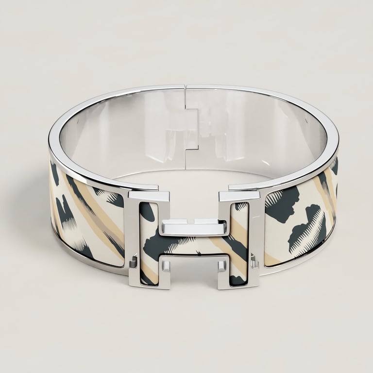 Clic Clac H Le Chat Carre bracelet