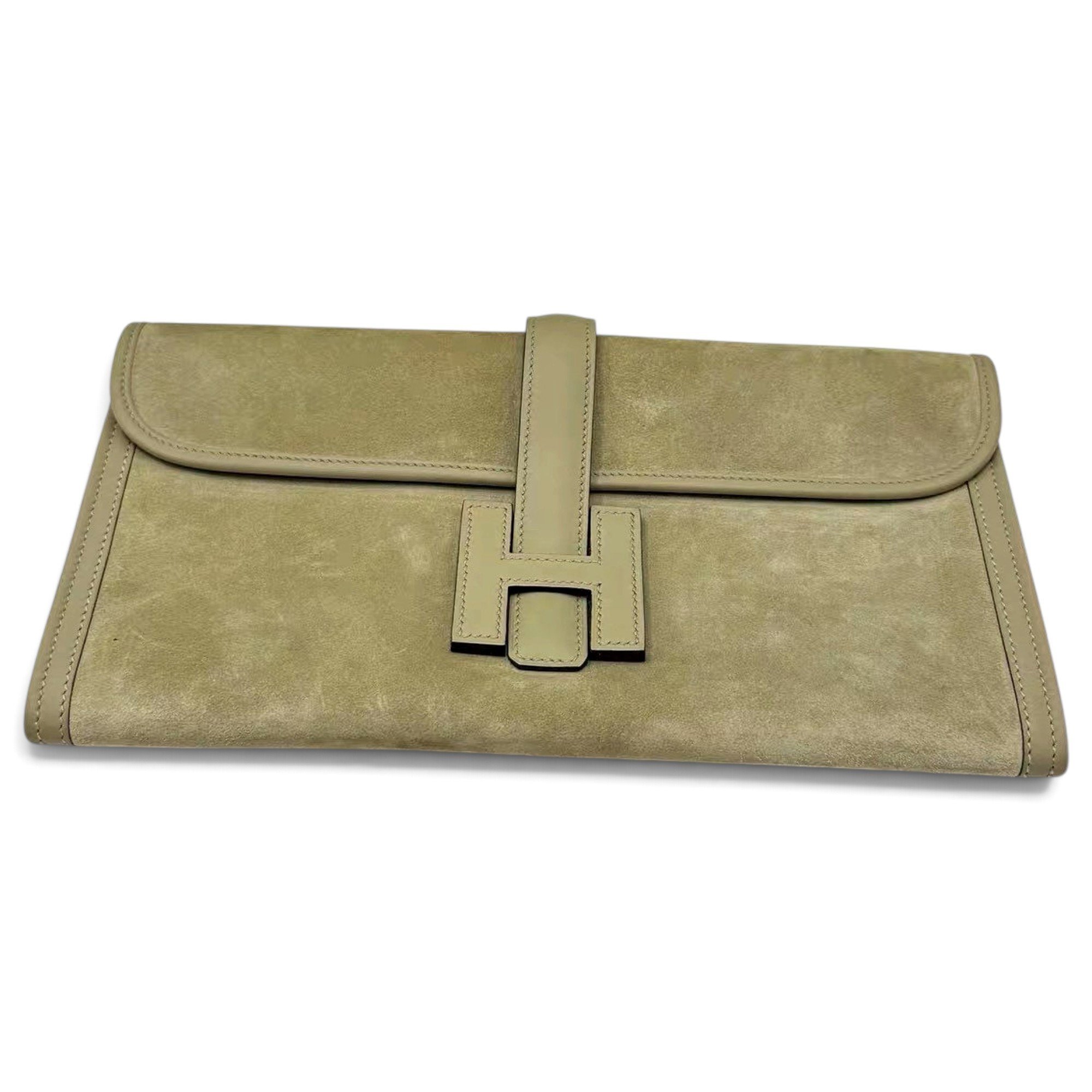 Jige leather clutch bag