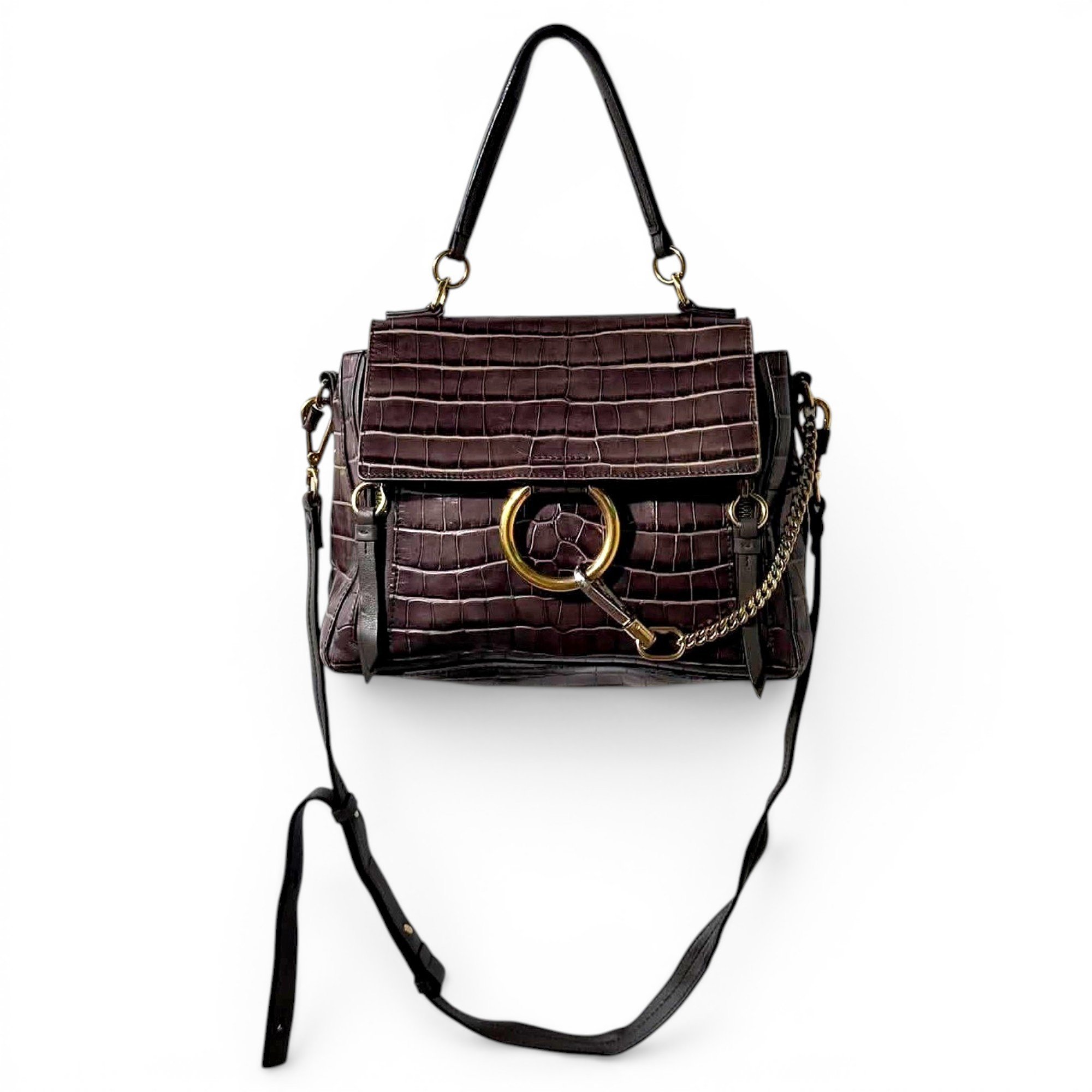 Faye leather handbag
