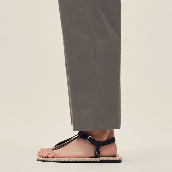 Gris Éléphant Pleated Palerme Pants