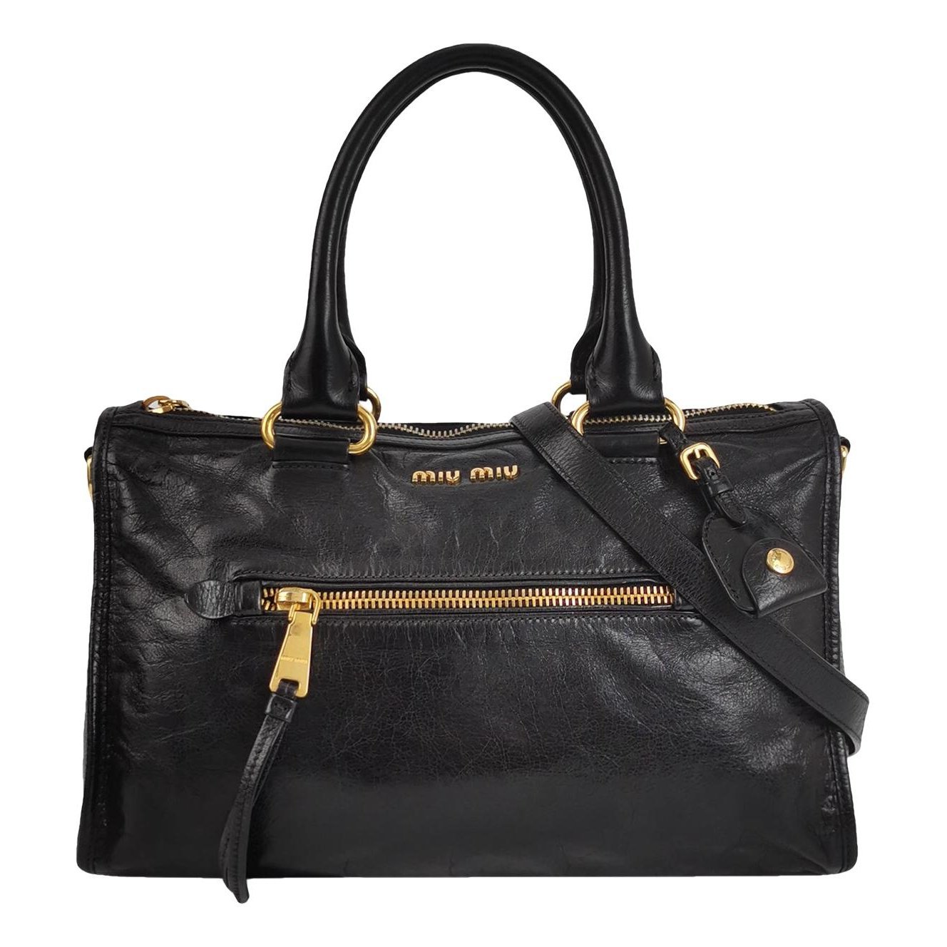 Bow bag leather tote