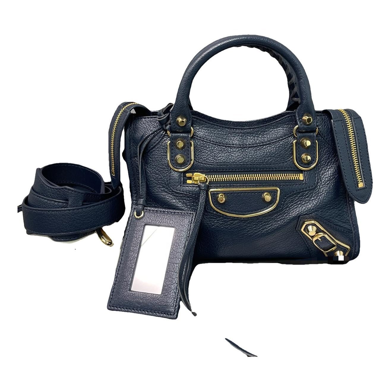 City leather handbag