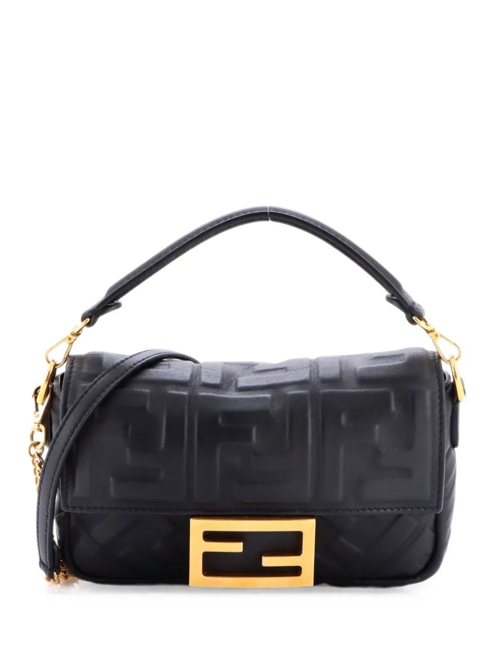 Baguette NM Bag Zucca Embossed Leather Mini crossbody bag