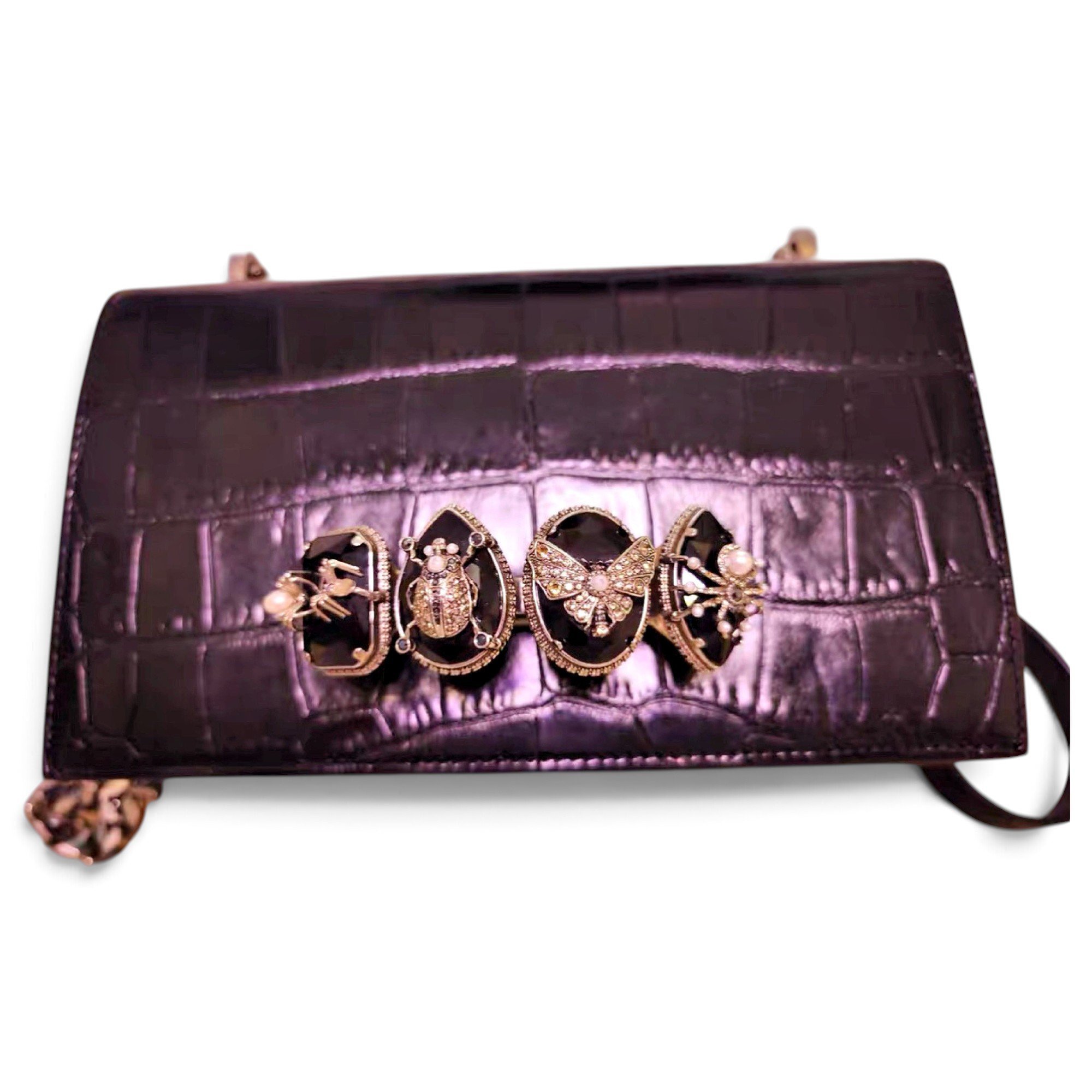 Knuckle leather handbag