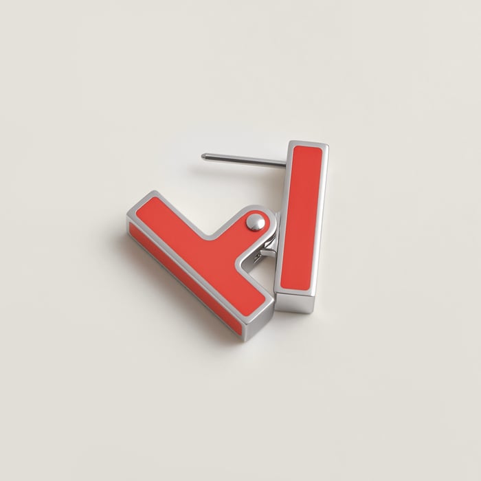 Orange Field Habascule Single Earring