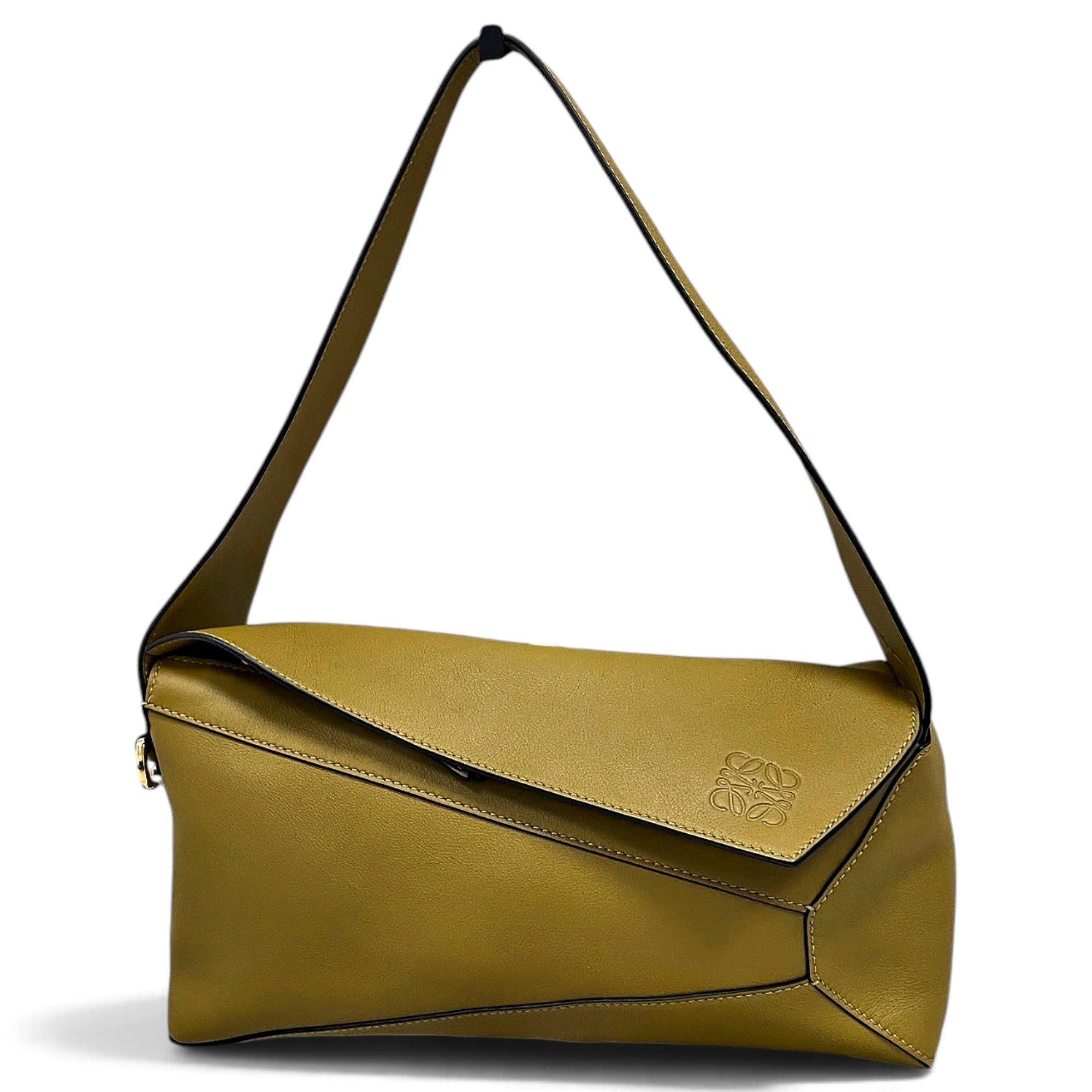 Puzzle leather handbag