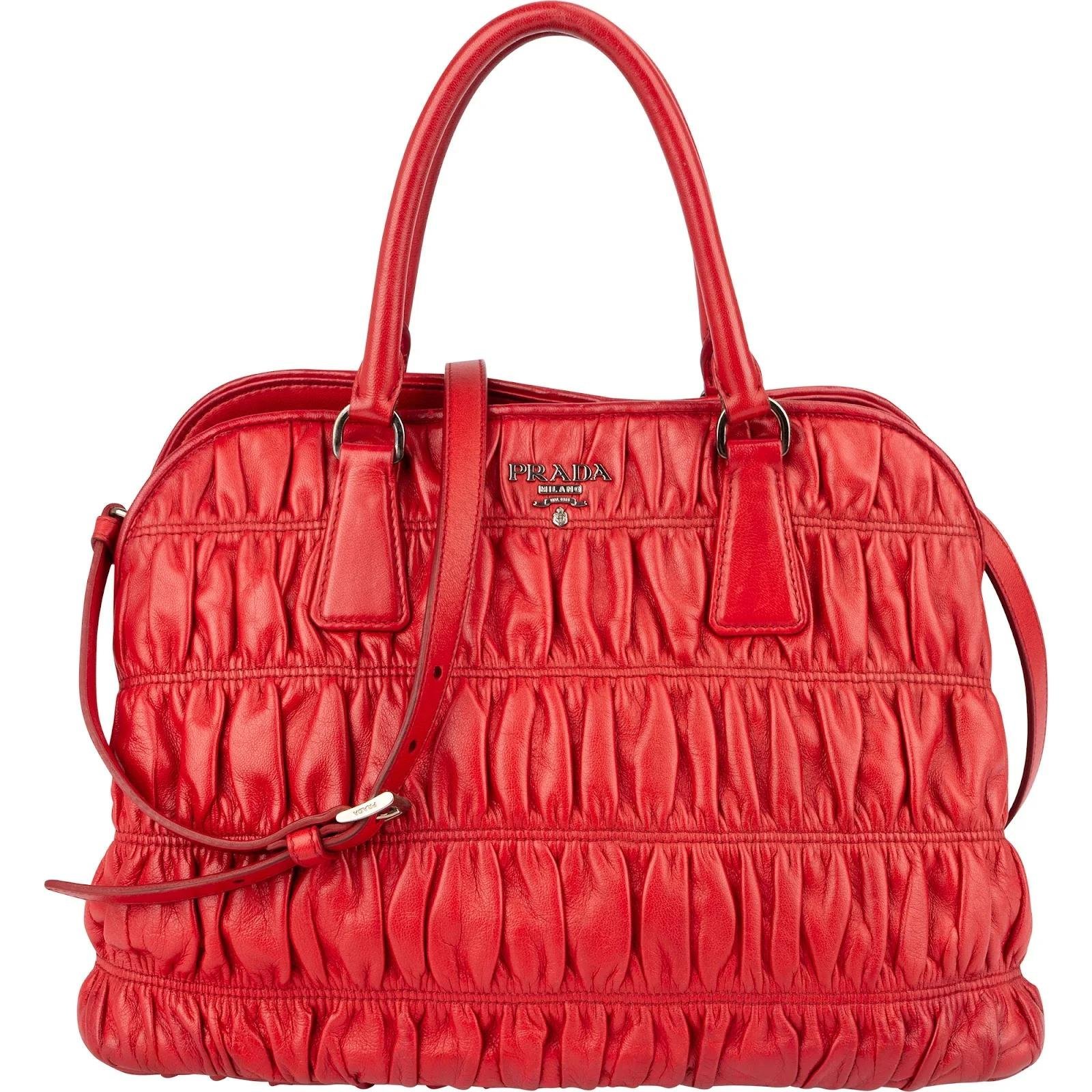 Re-Nylon leather handbag