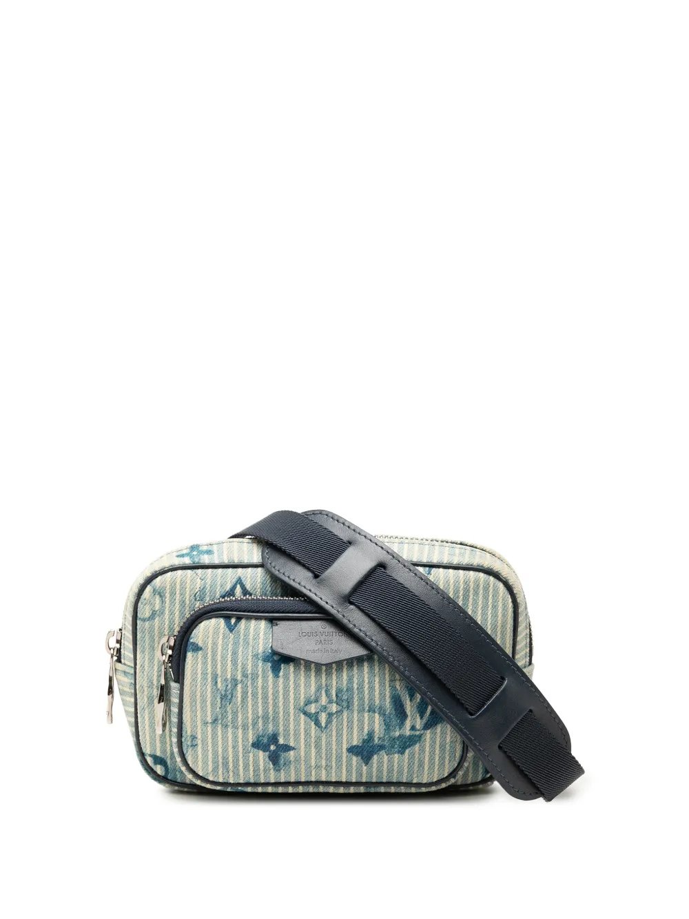 2021 Monogram Denim Watercolor Hickory Stripes Outdoor Pouch crossbody bag