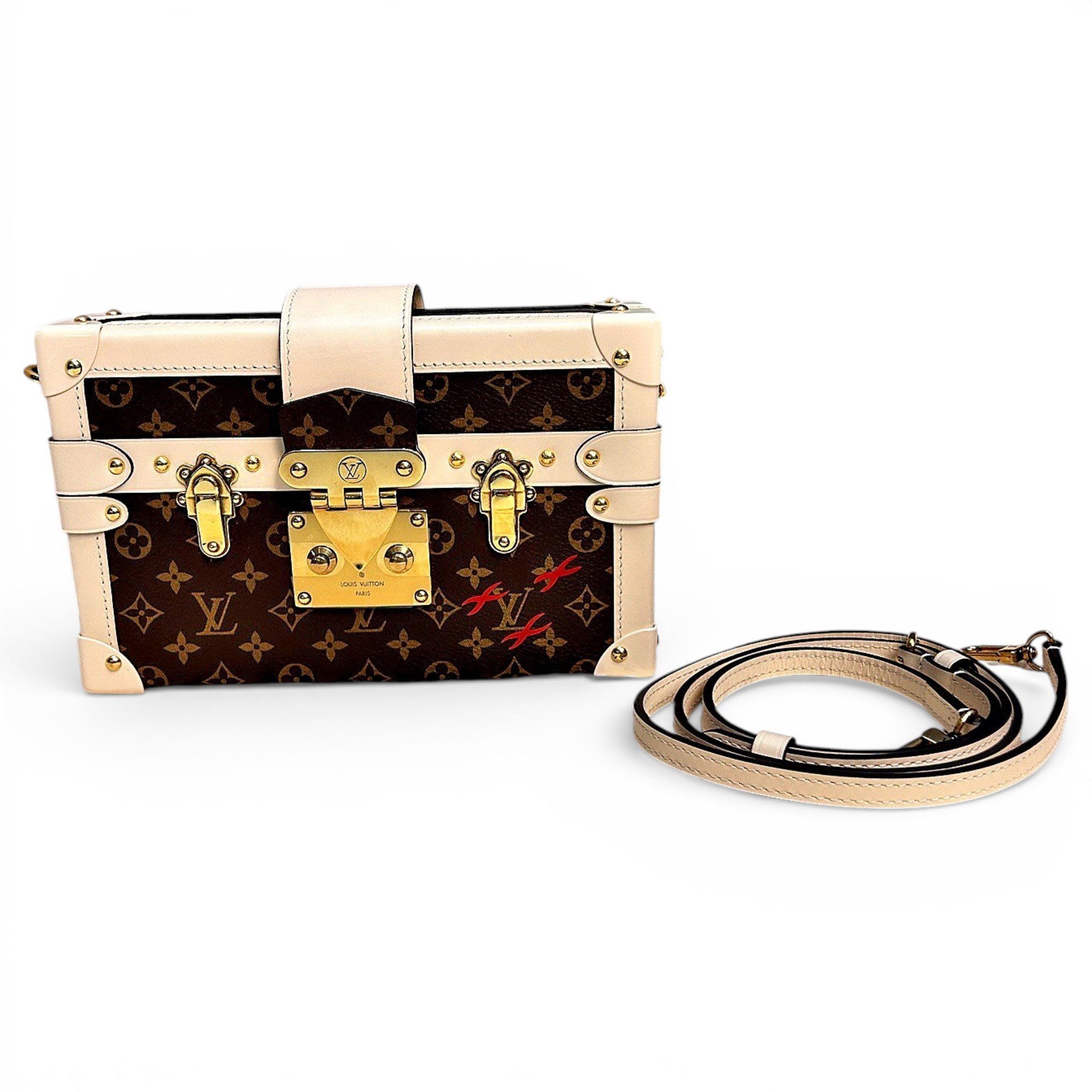 Petite Malle velvet handbag