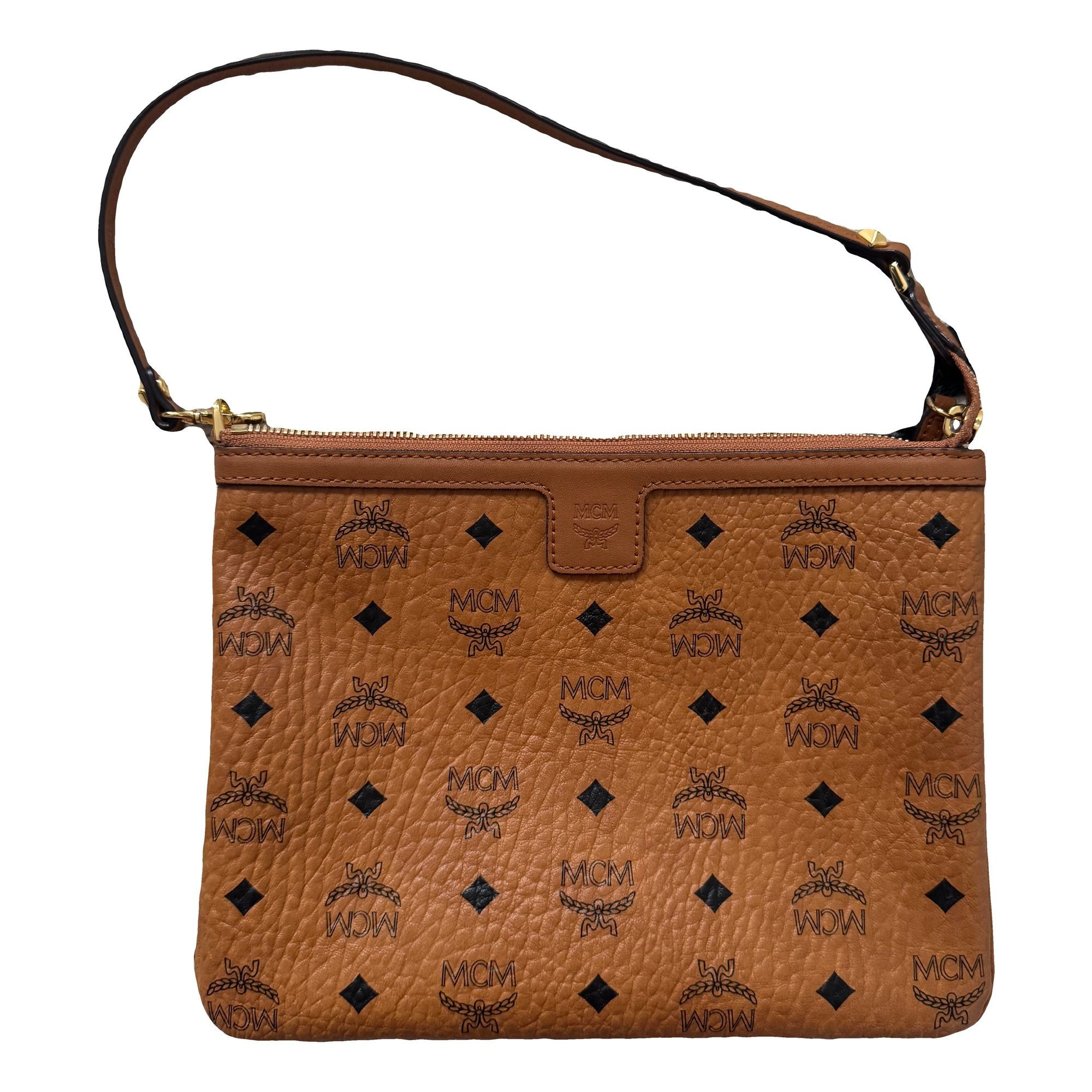 Leather clutch bag