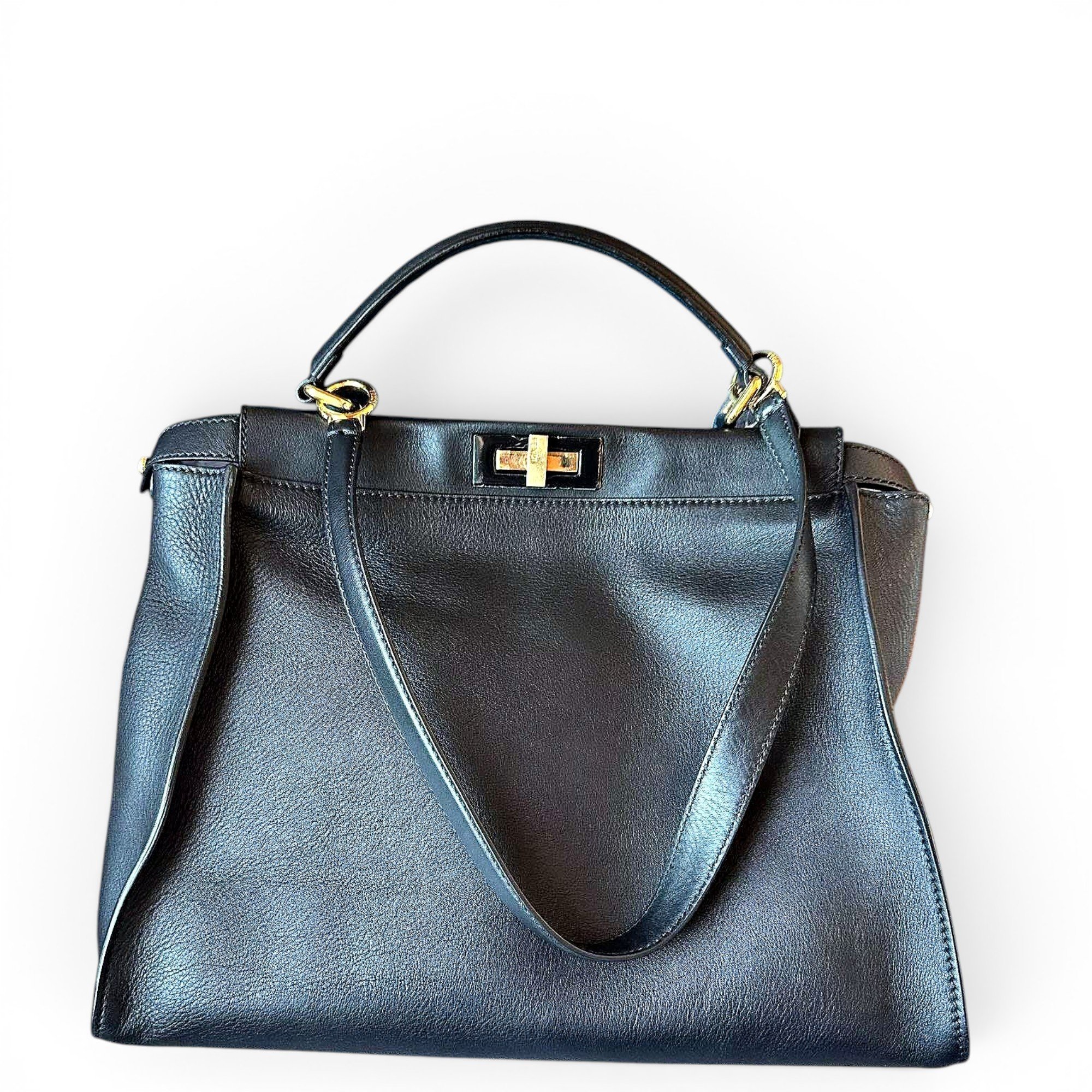 Peekaboo leather handbag