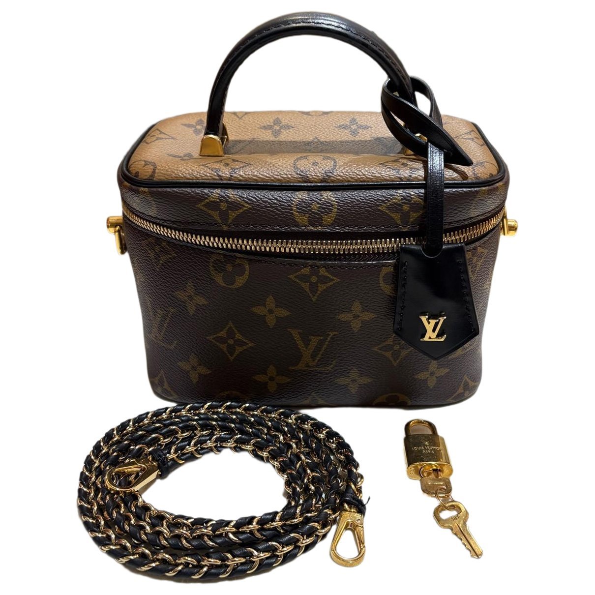 Vanity leather handbag