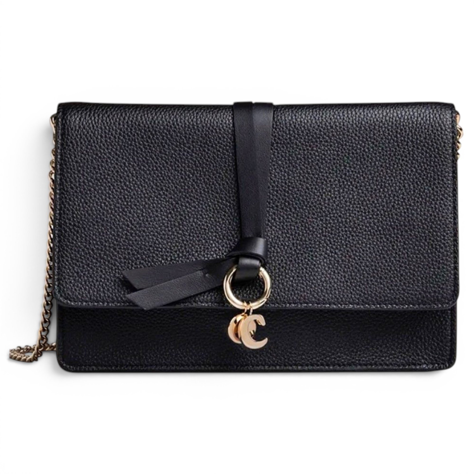 Leather clutch bag