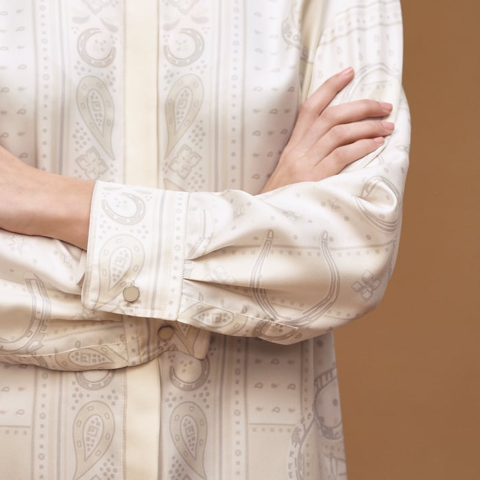 Blanc Tulle "Porte-bonheur Bandana" Shirt