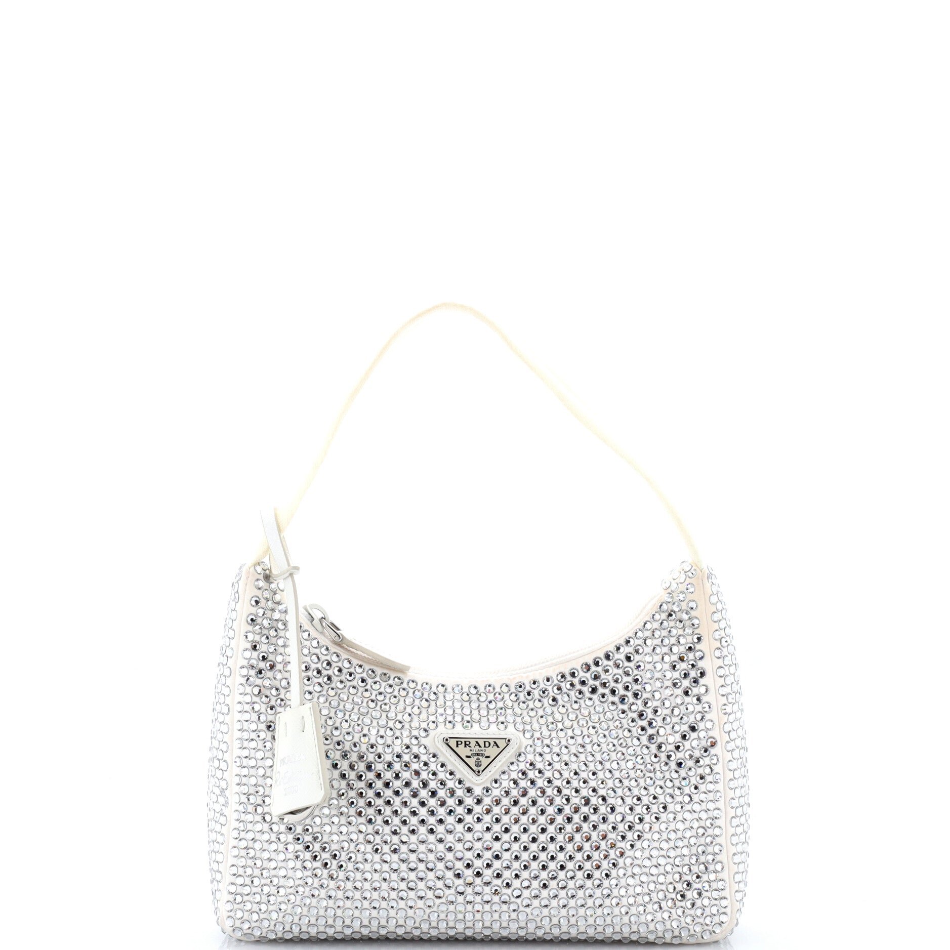 Re-Edition 2000 Hobo Crystal Embellished Satin Mini