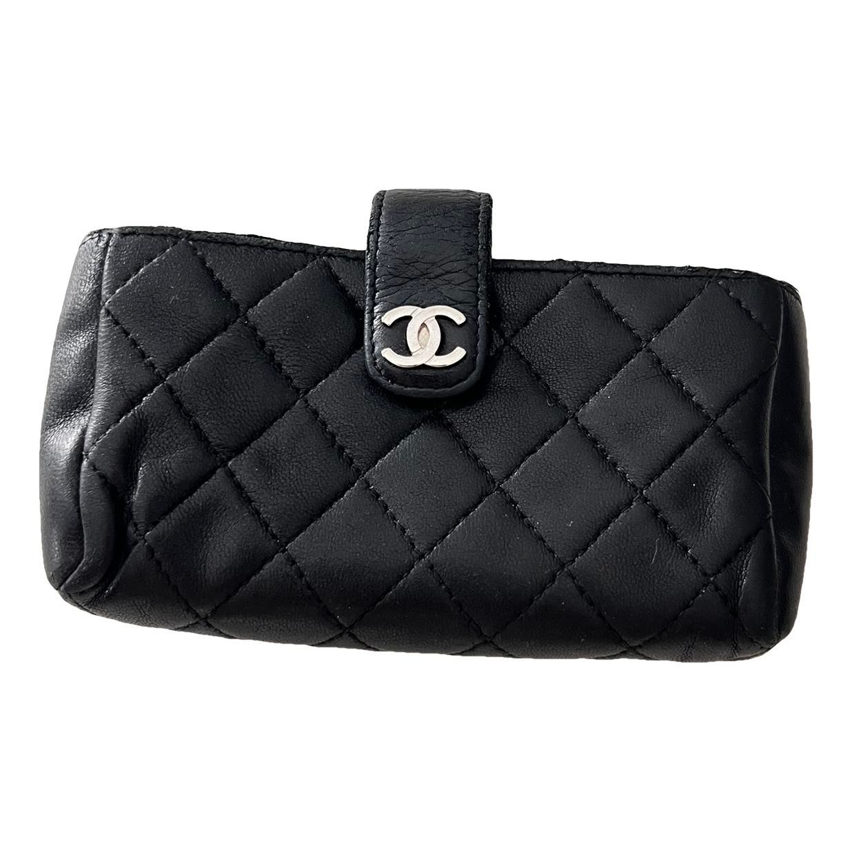 Leather clutch bag