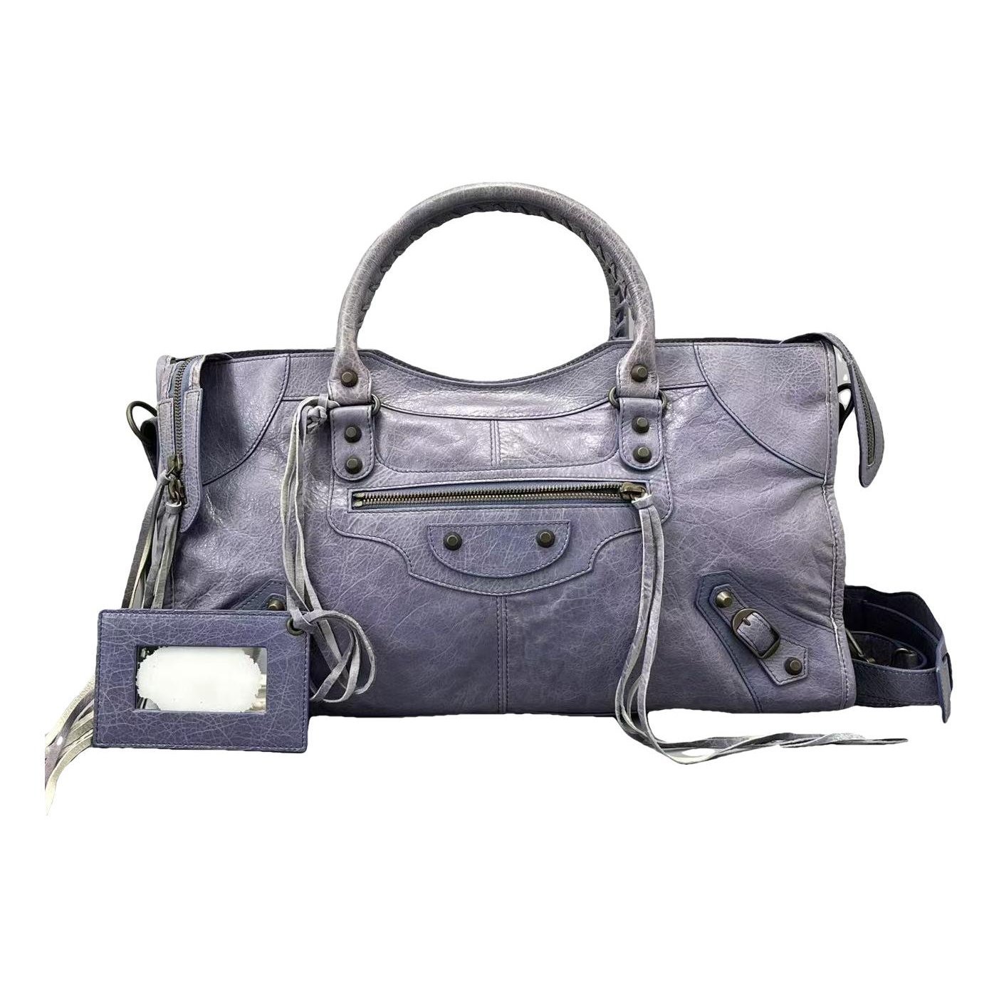 City leather handbag