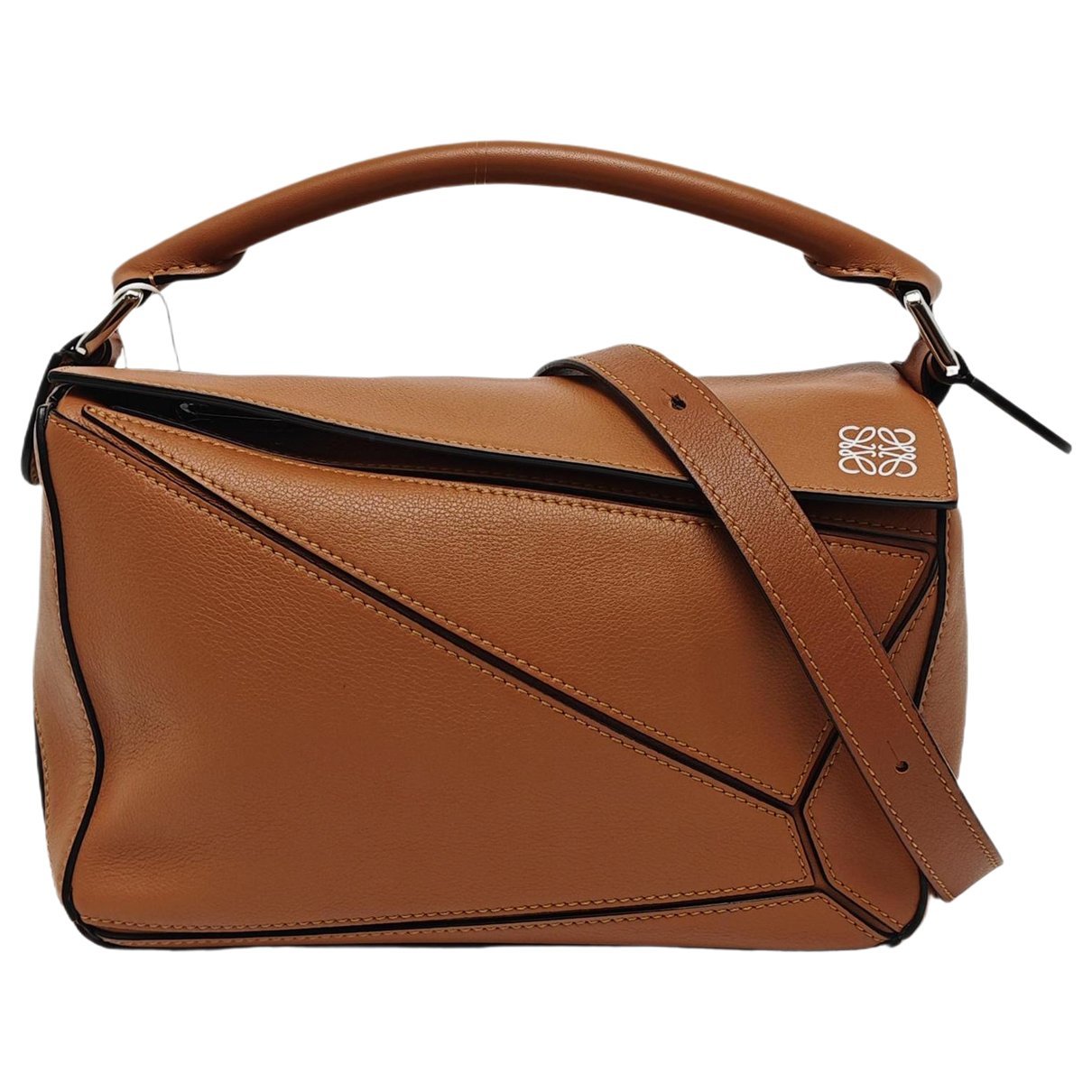 Puzzle leather crossbody bag