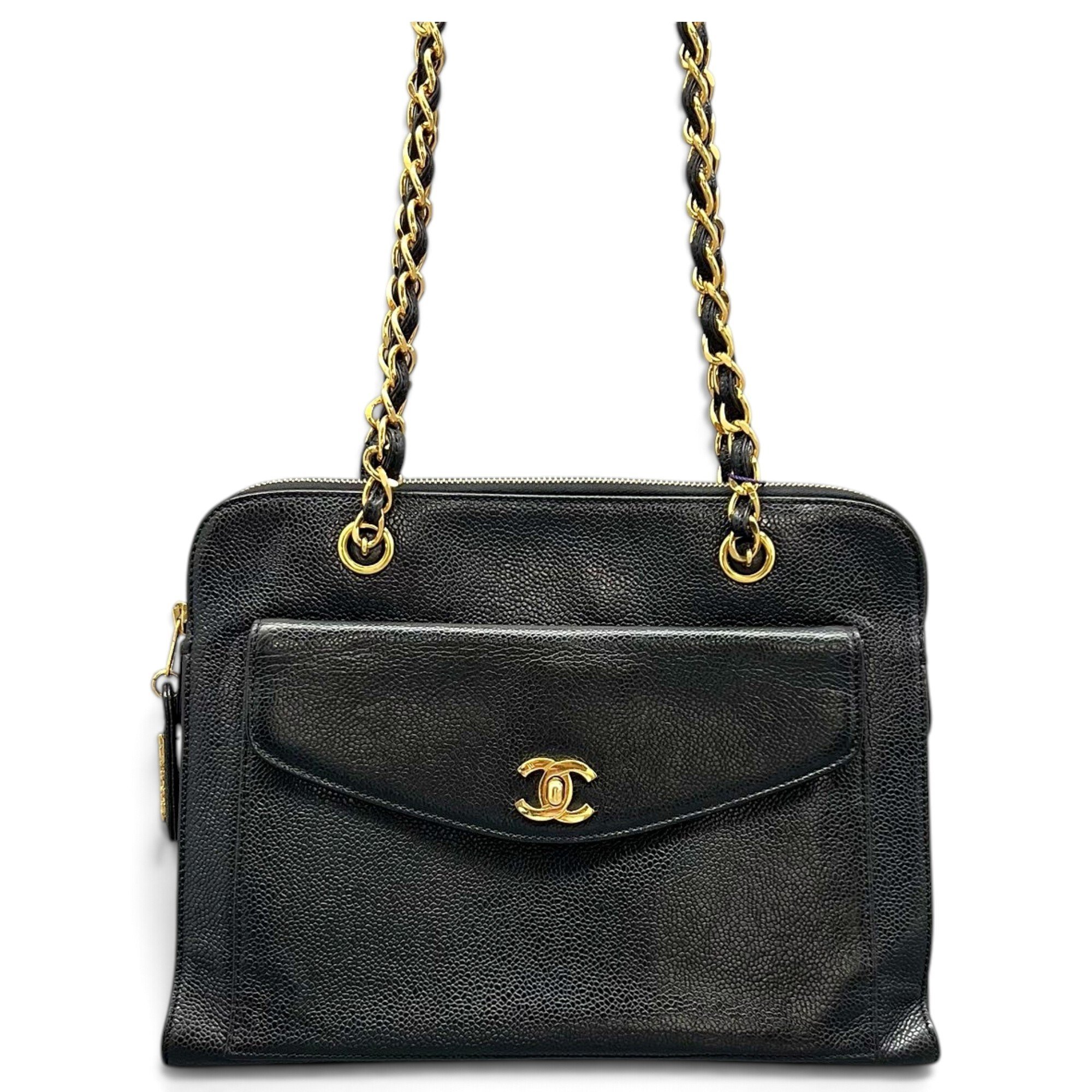Vintage CC Chain leather handbag