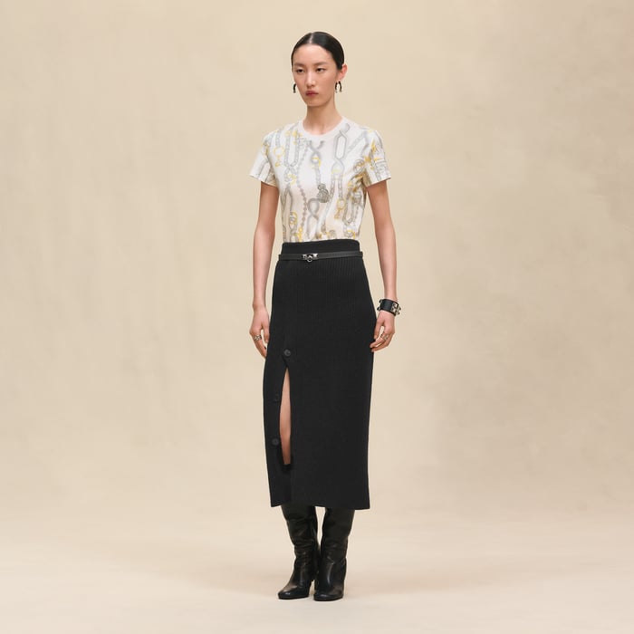 Blanc "Palefroi Remix" Straight T-shirt