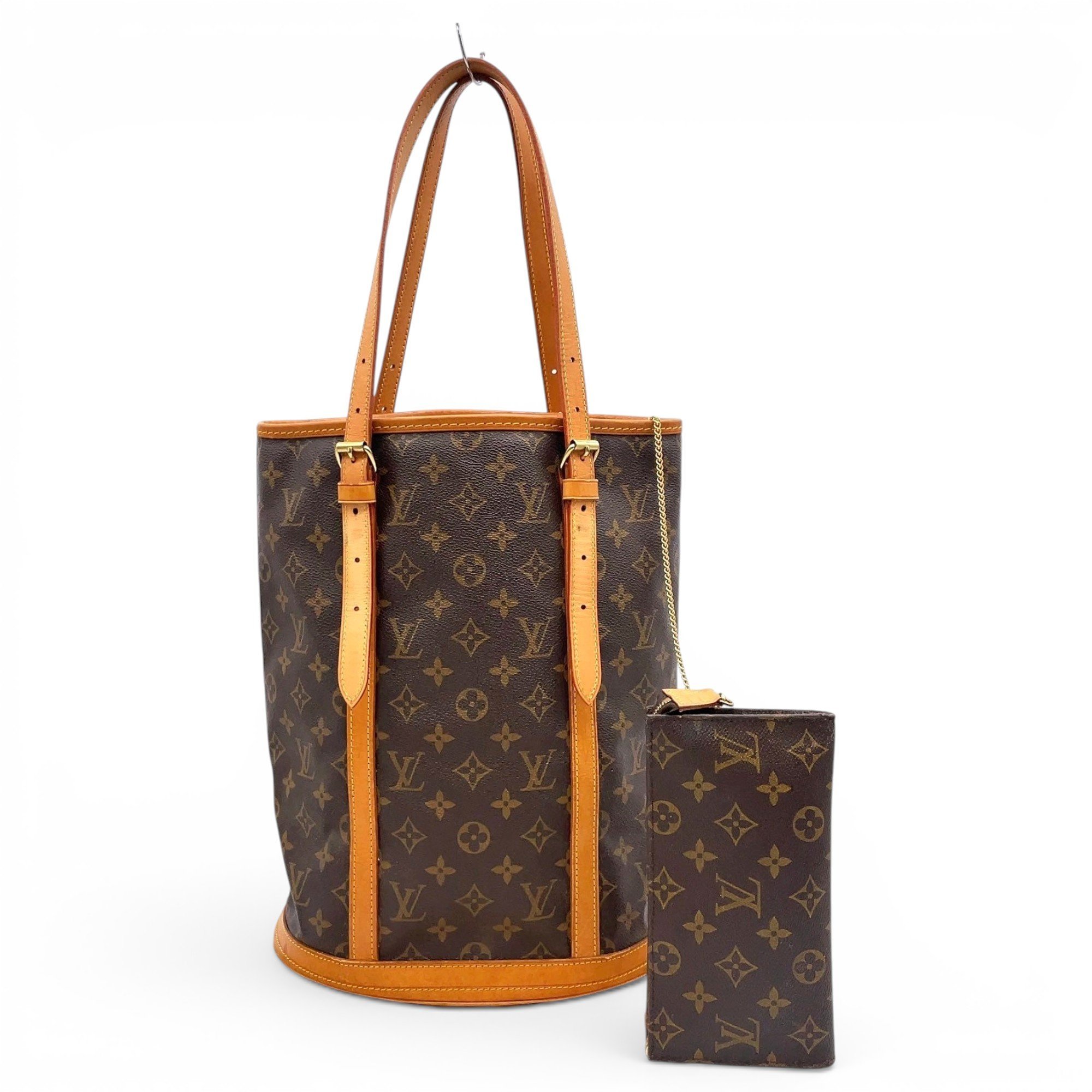 Bucket leather handbag