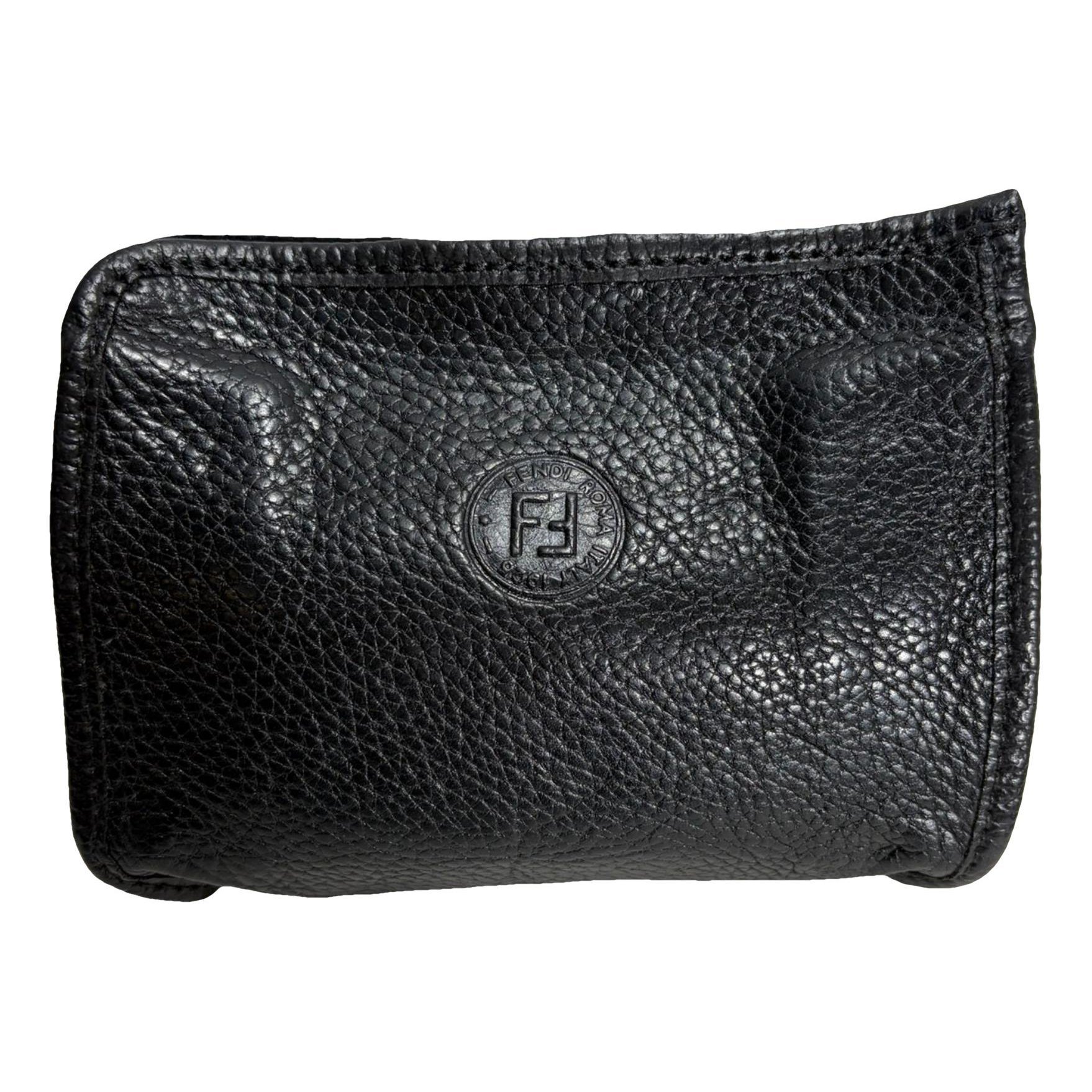 Leather clutch bag