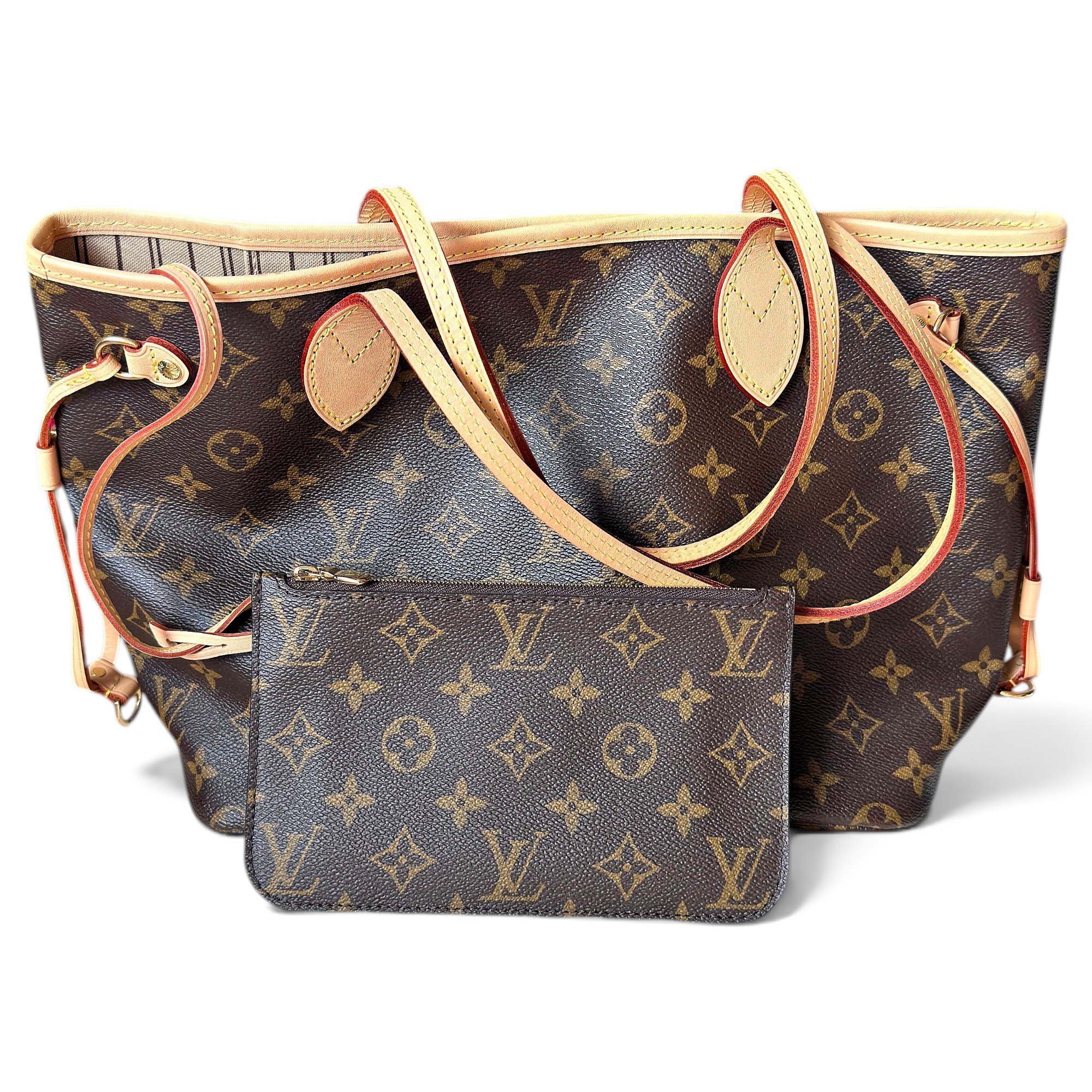 Louis Vuitton Neverfull leather handbag