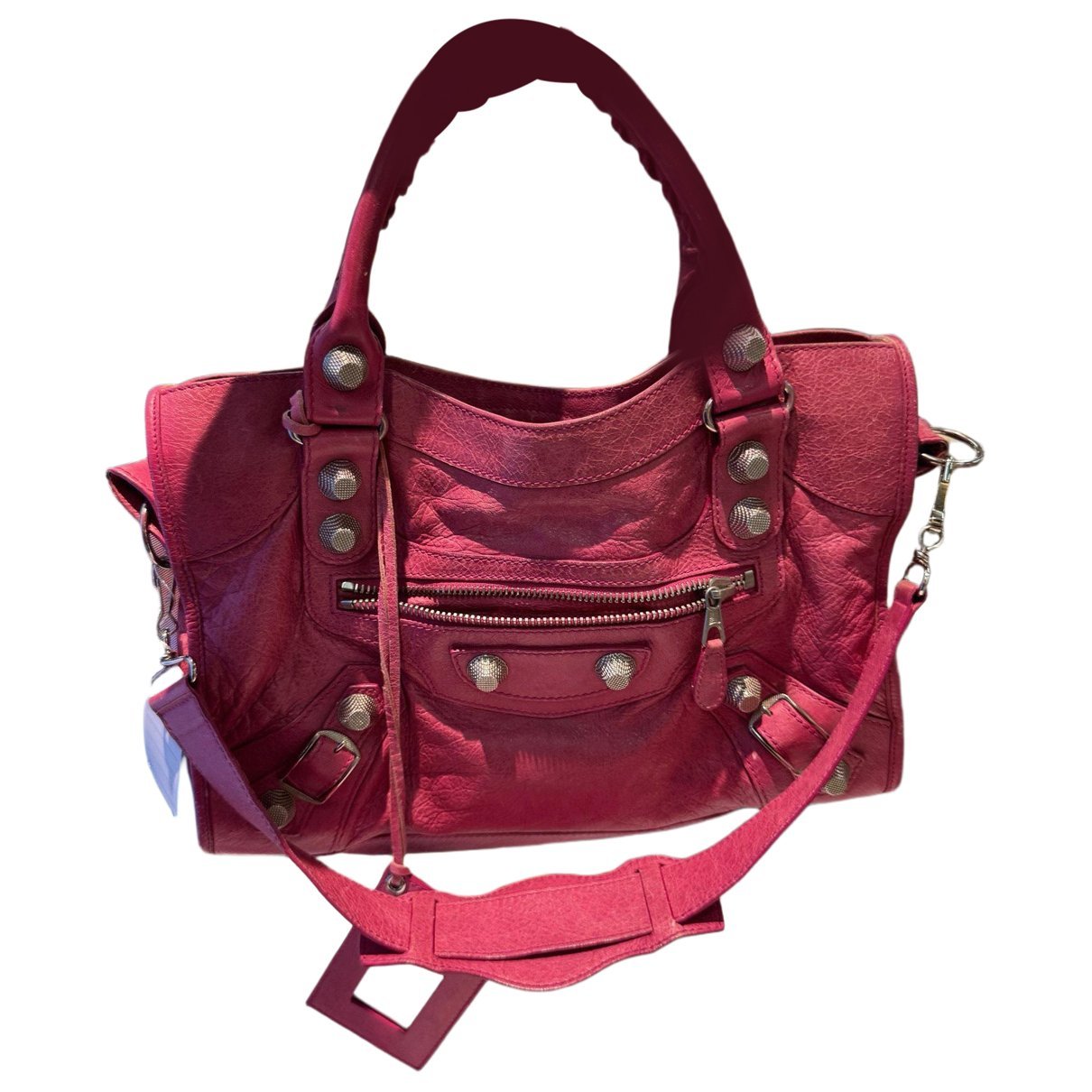 City leather handbag