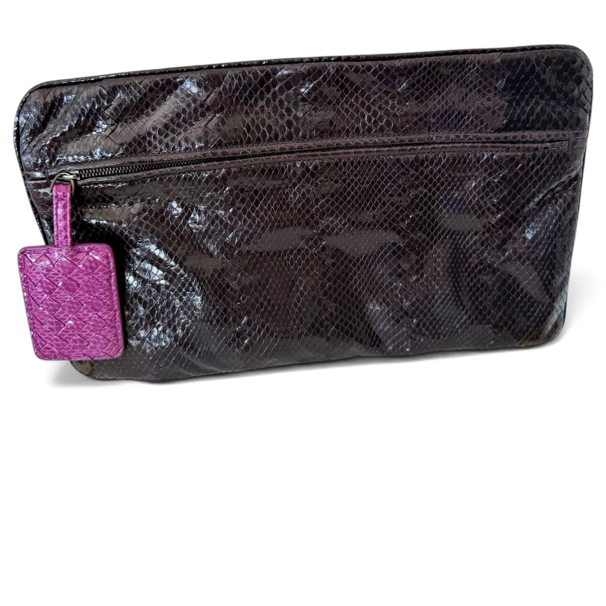 Leather clutch bag