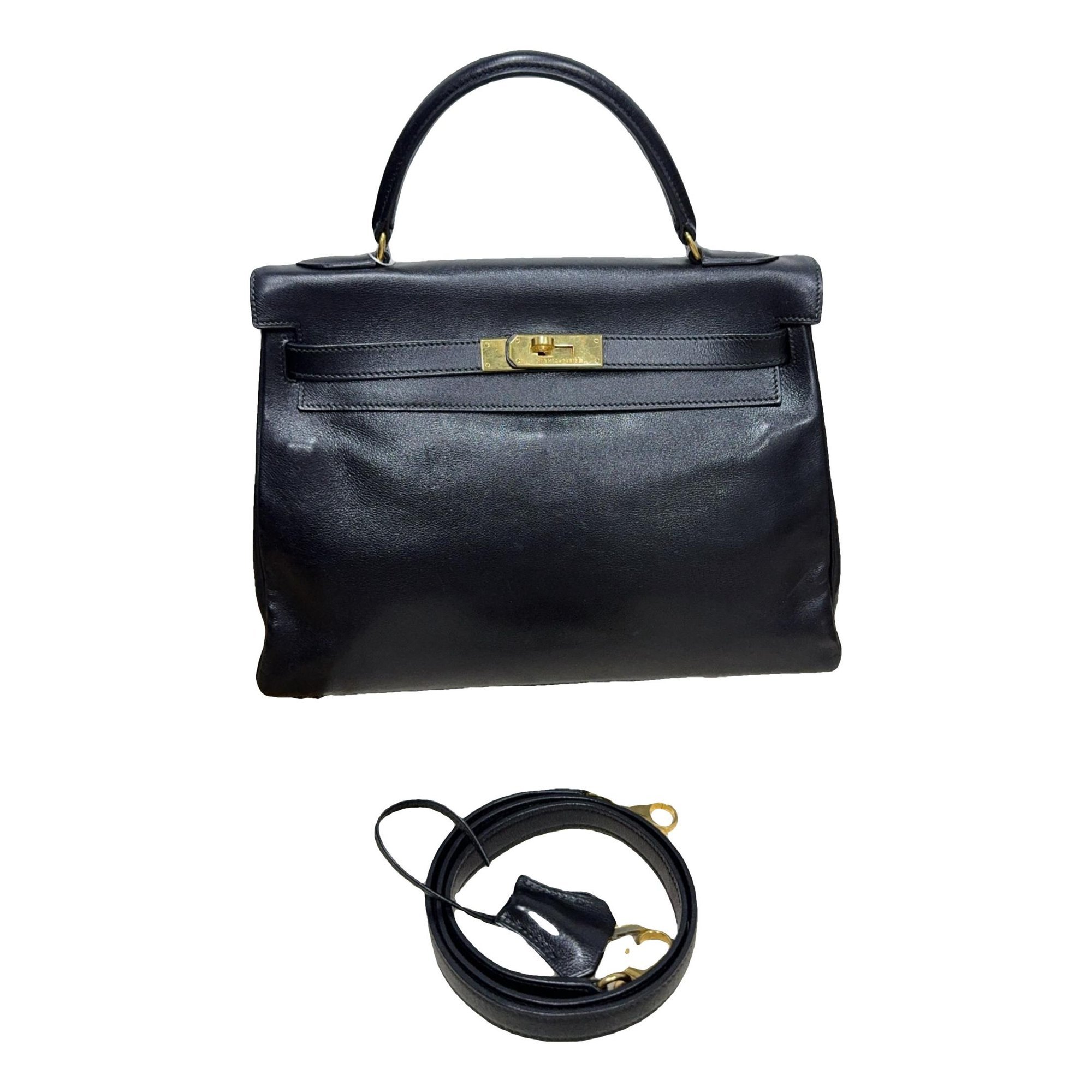 Hermes Kelly 32 Handbag Black