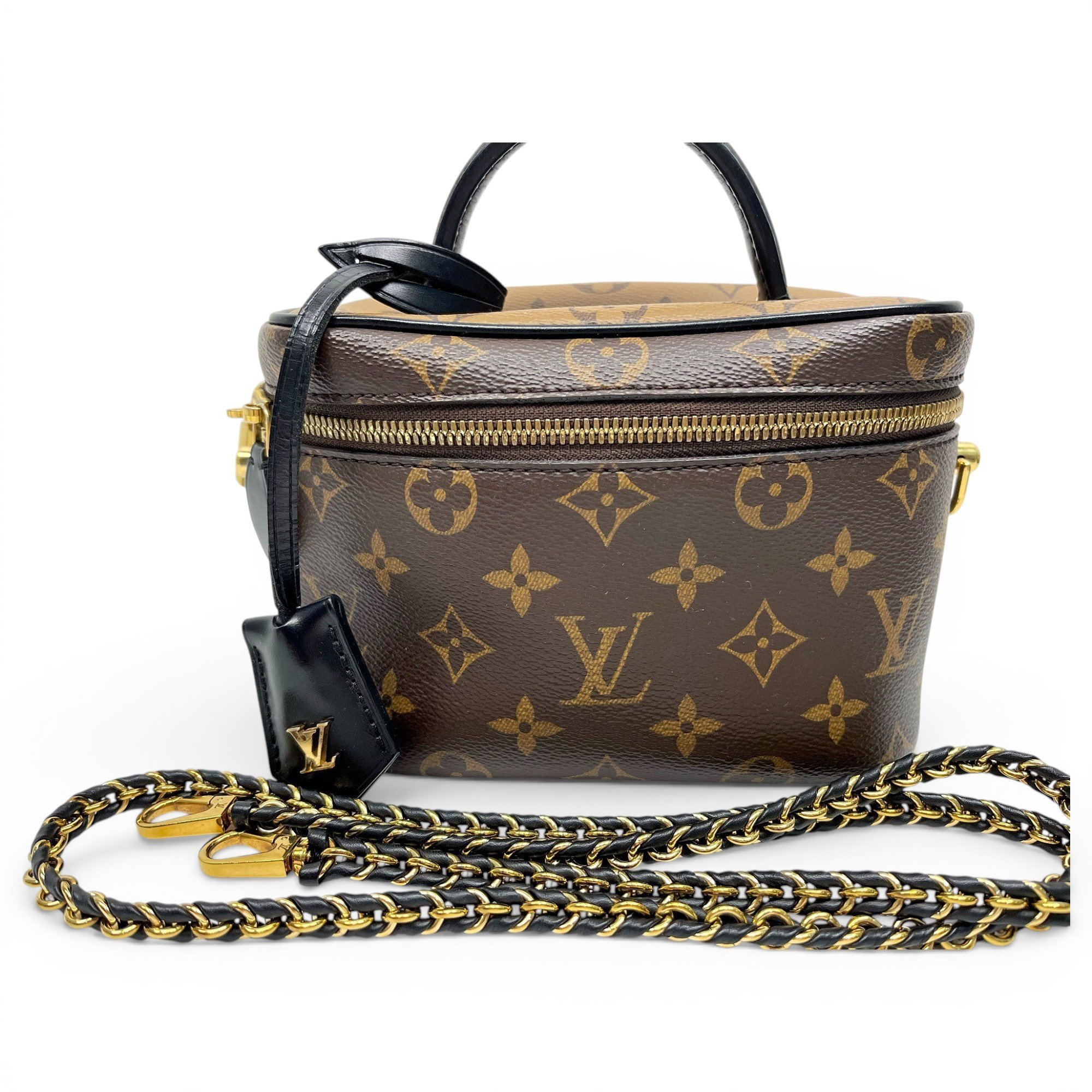 Vanity leather handbag