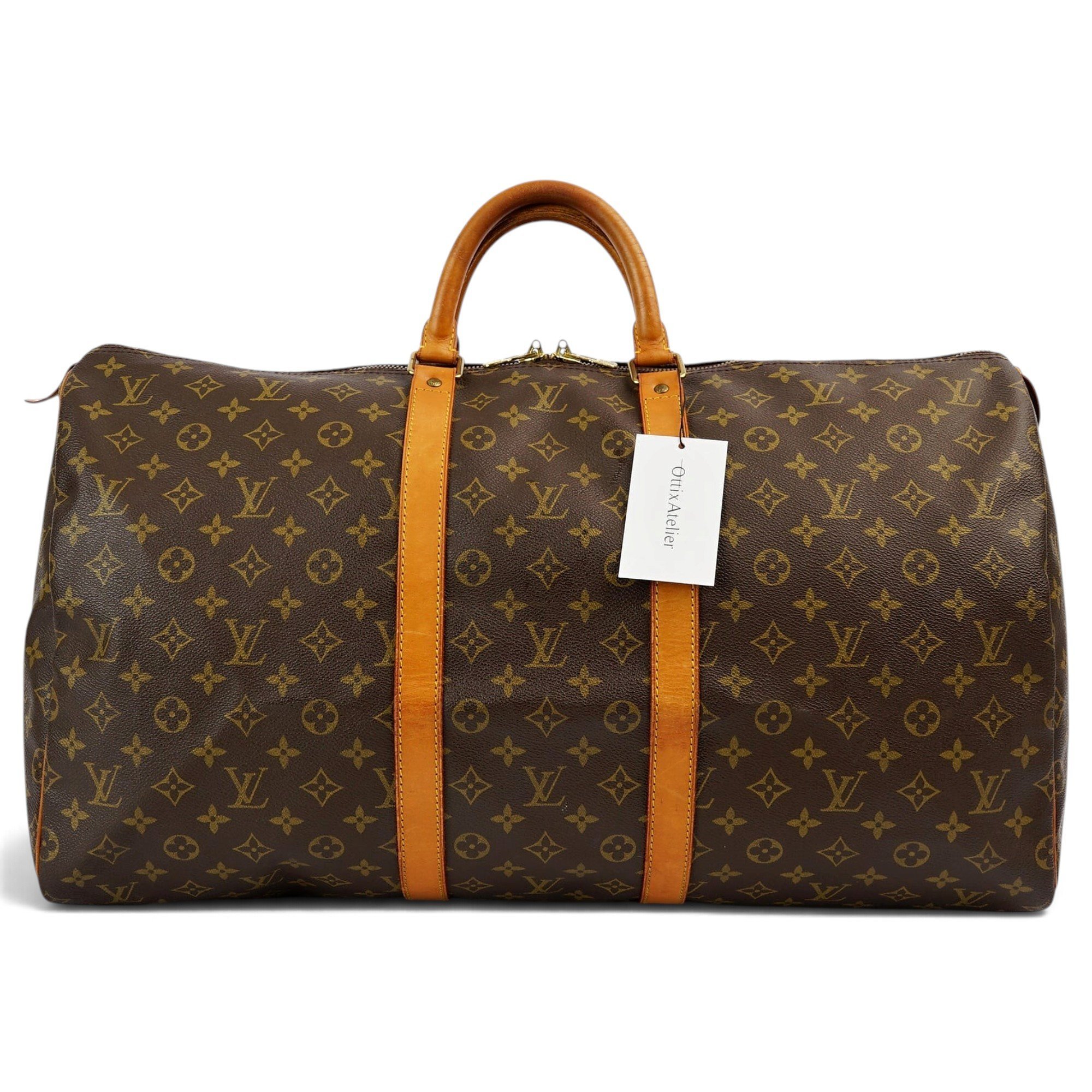 Keepall leather travel bag