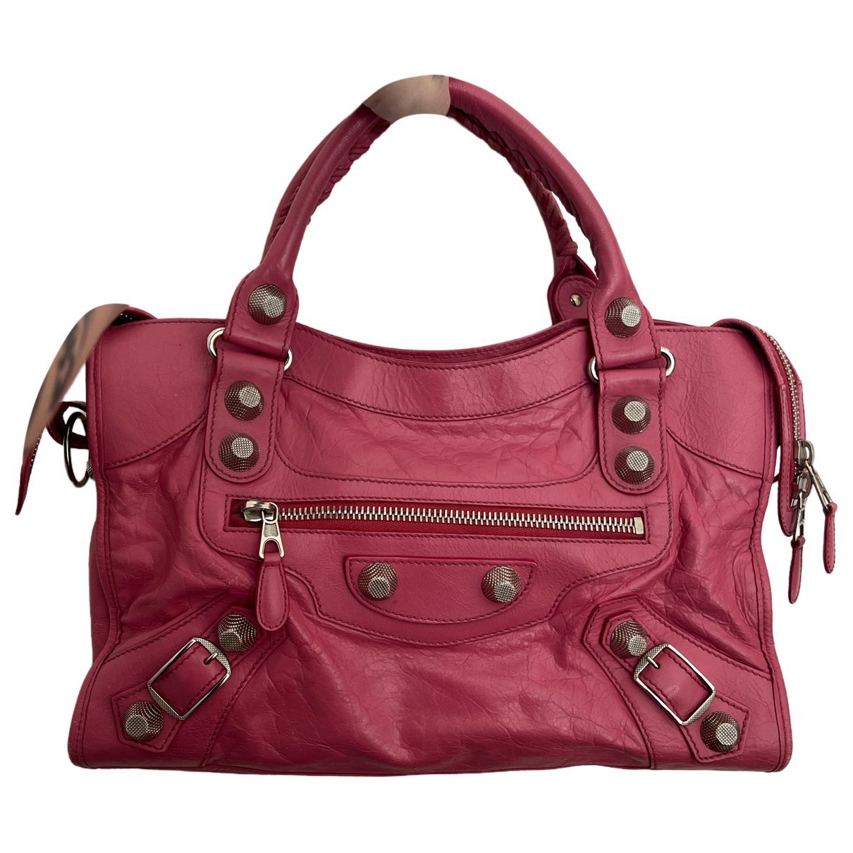 City leather handbag