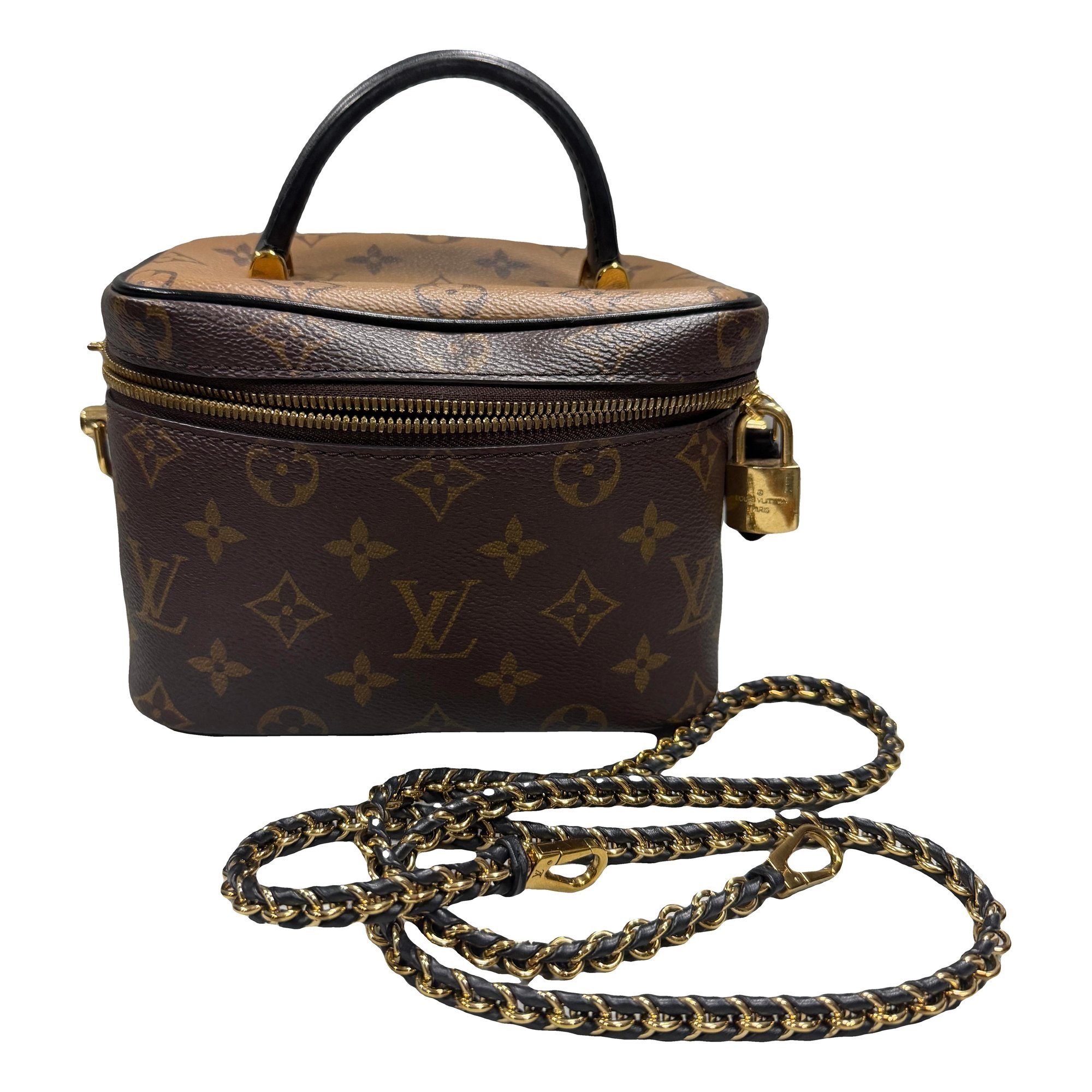 Vanity leather handbag