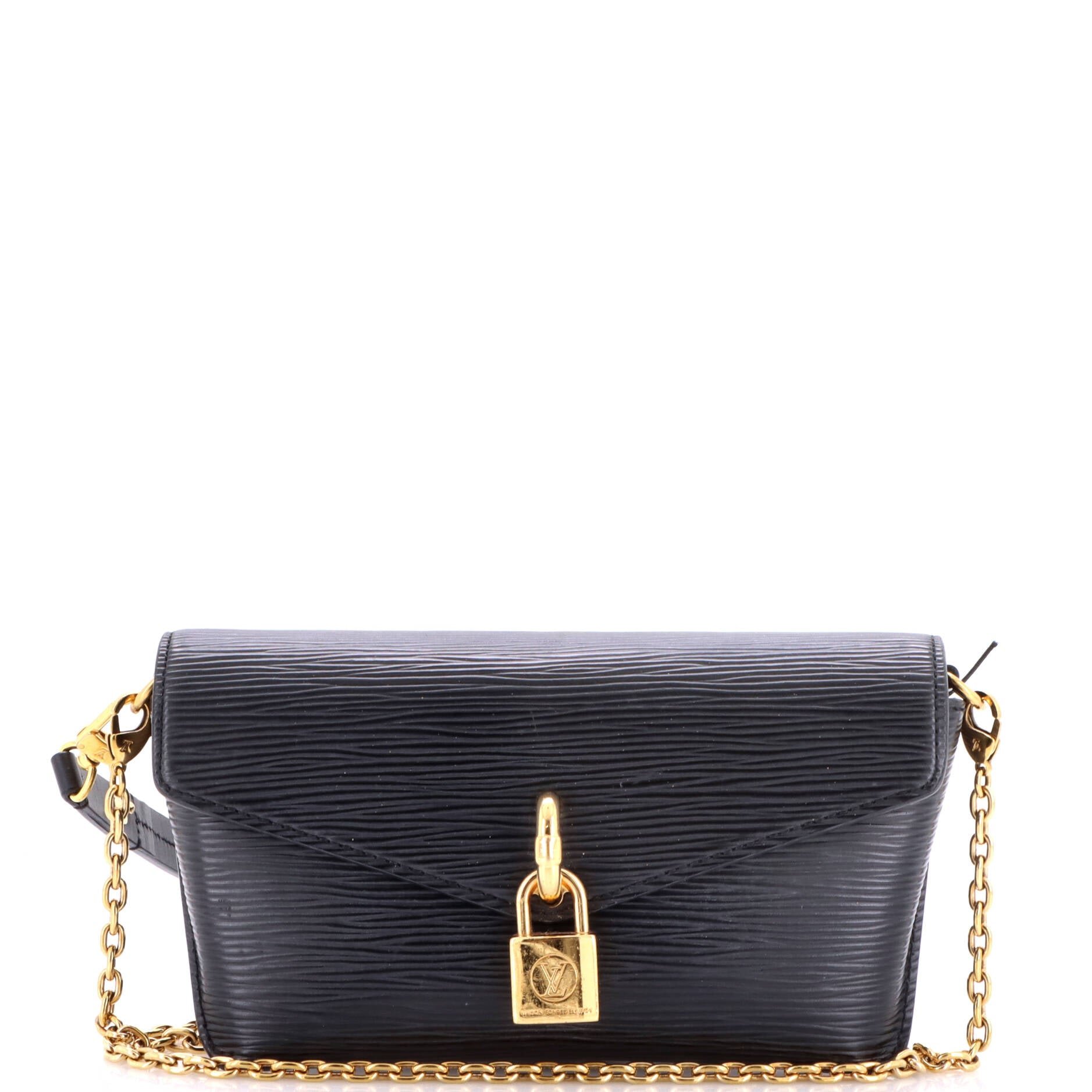 Padlock on Strap Handbag Epi Leather