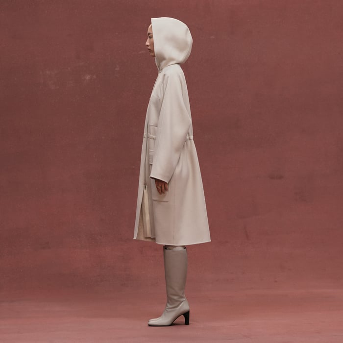 Blanc Sable Parka Coat
