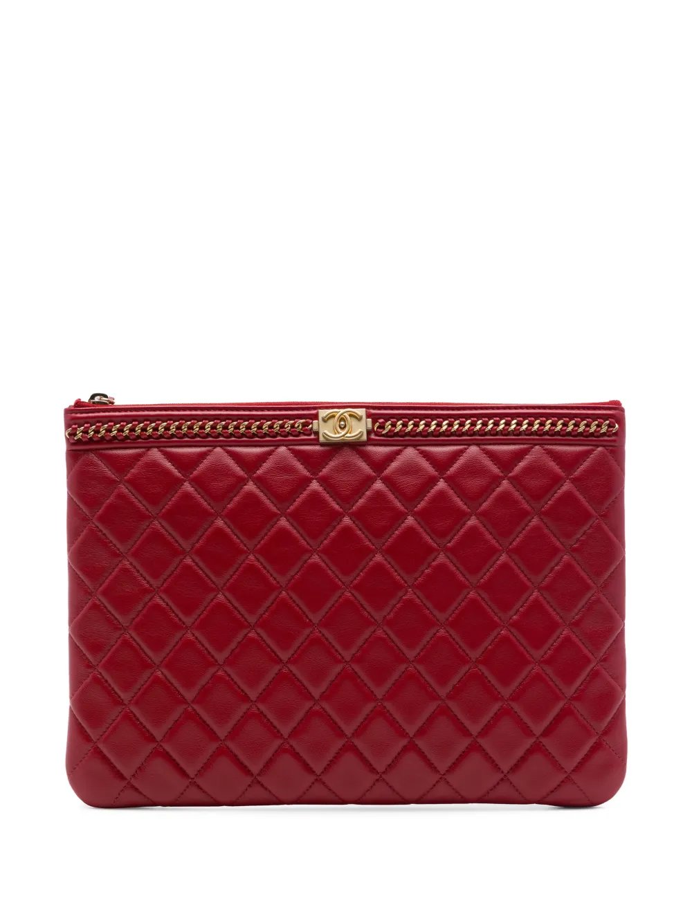 2017-2018 Medium Quilted Lambskin Chain Boy O Case clutch bag