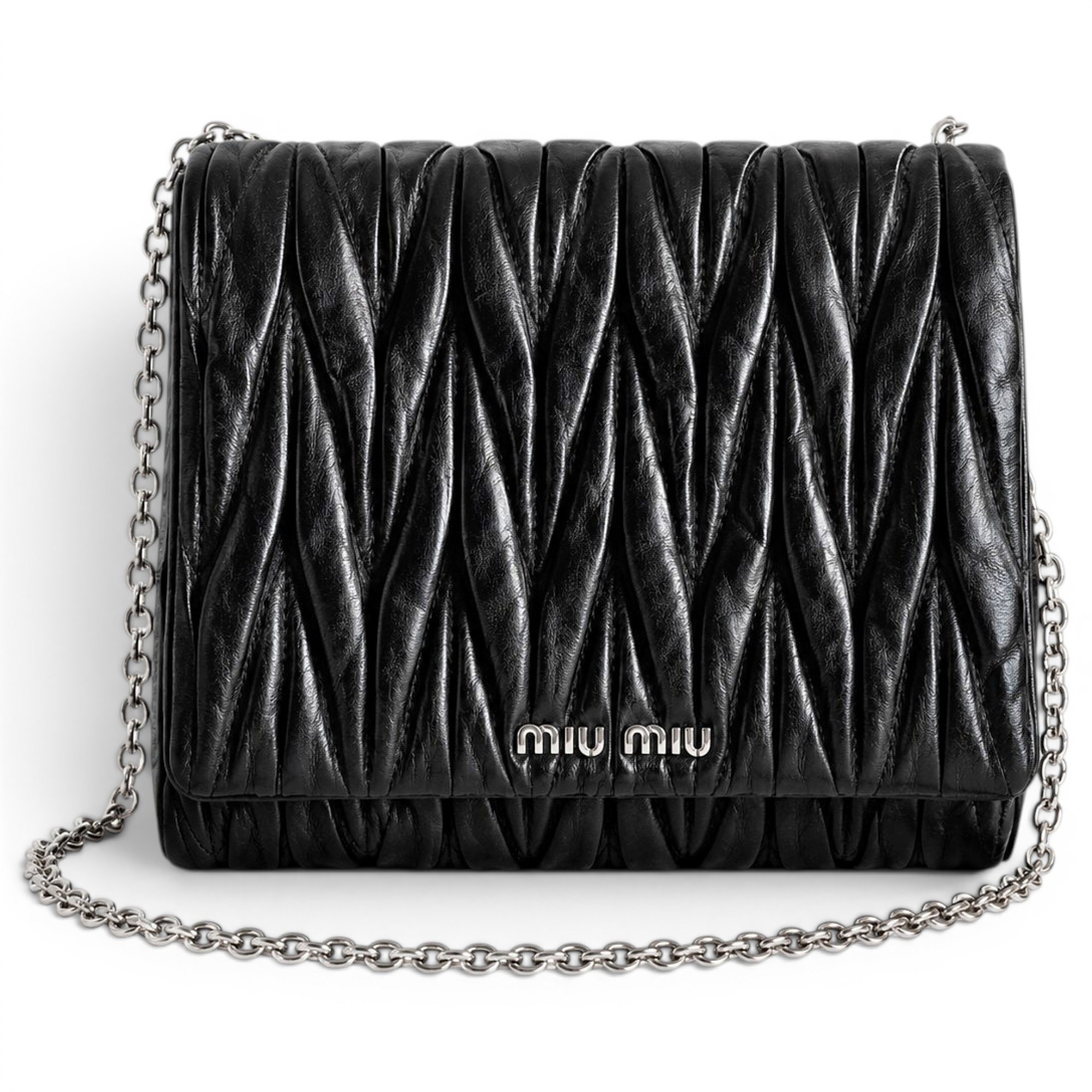 Matelassé leather crossbody bag